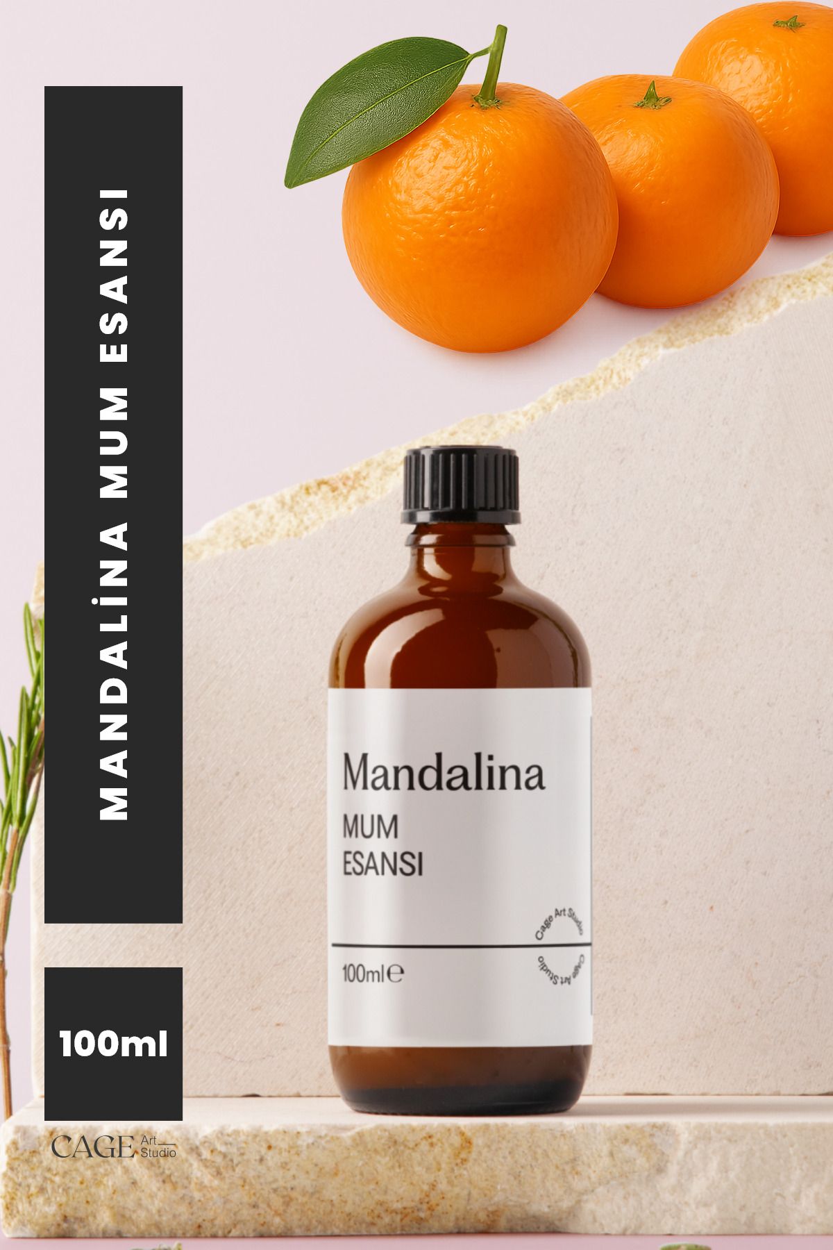 Cageartstudio Mandalina Mum Esansı 100 Ml, Yüksek Kalite Mum Esansı, Mum Koku Esansı, Soya Wax Esansı