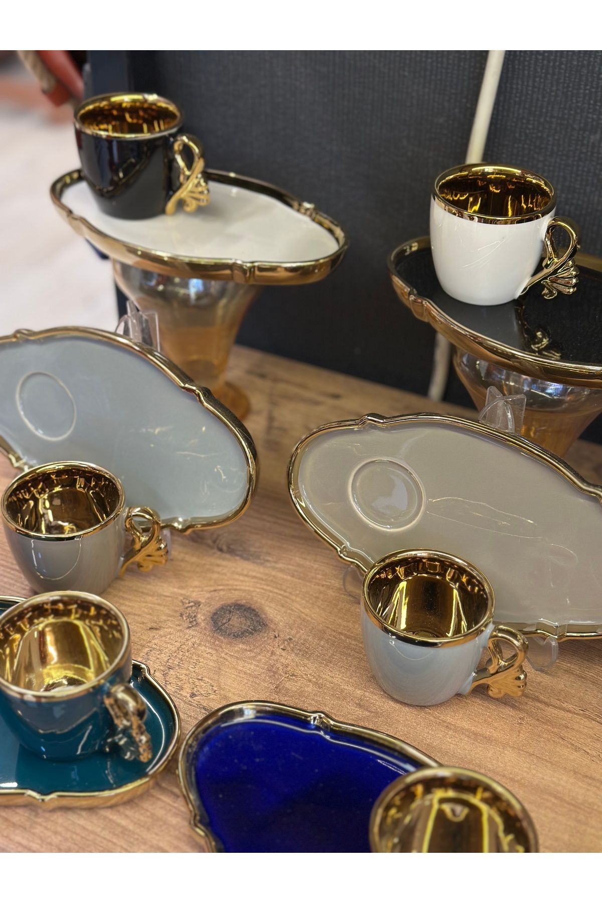 shop Lotus 6 kişilik kahve fincan takımı sunumluklu