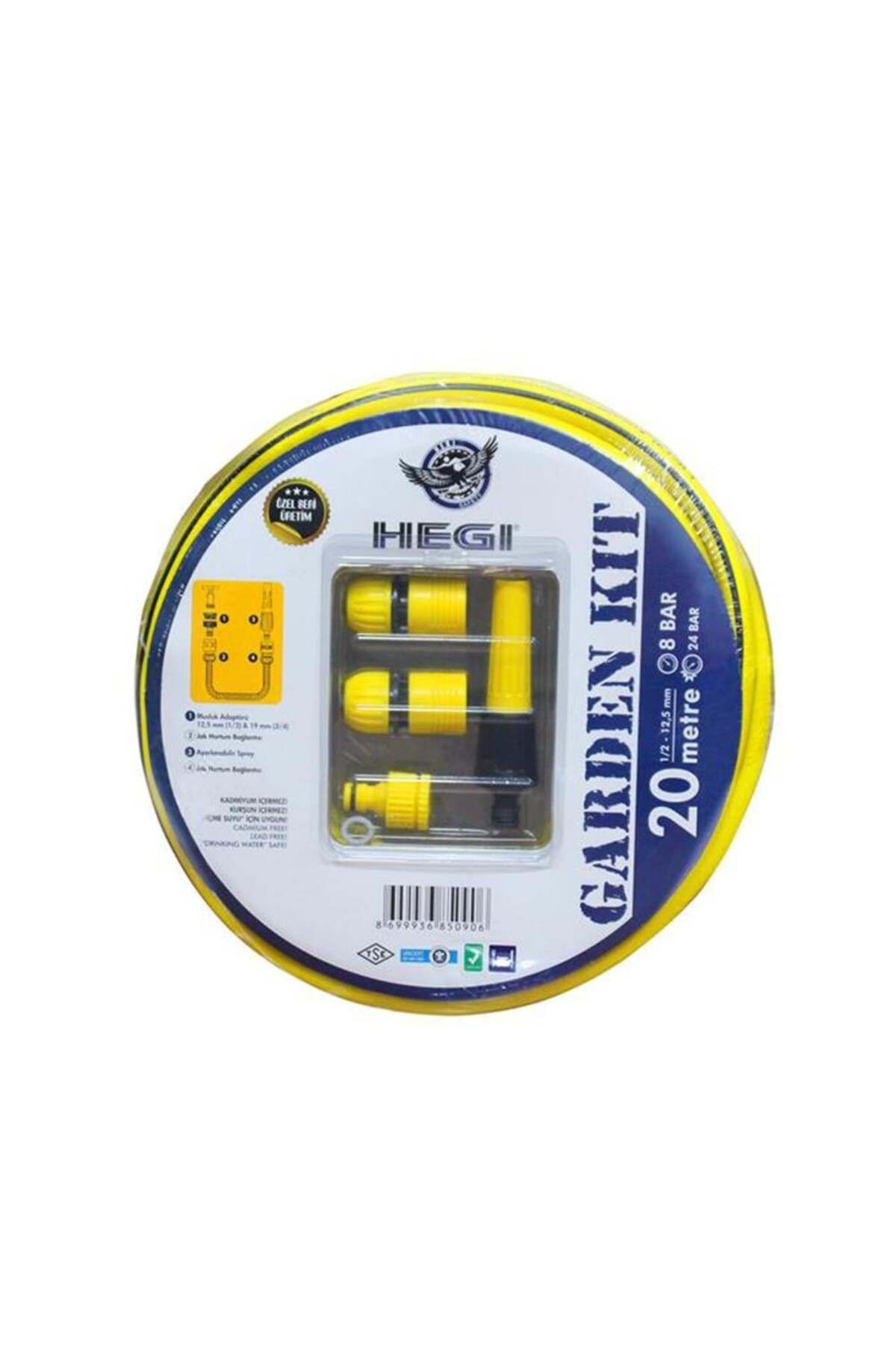 Hegi Garden Kit 20 Metre Bahçe Sulama Hortumu – 1/2", İçme Suyuna Uygun, Kurşunsuz & Kadmiyumsuz