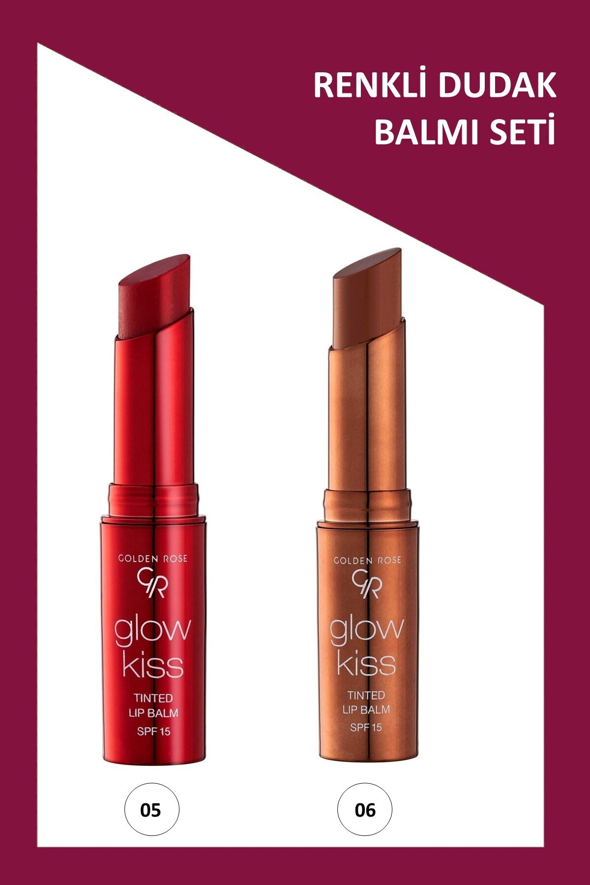 Golden Rose Glow Kiss No: 06 - No: 05 Renkli Dudak Nemlendirici