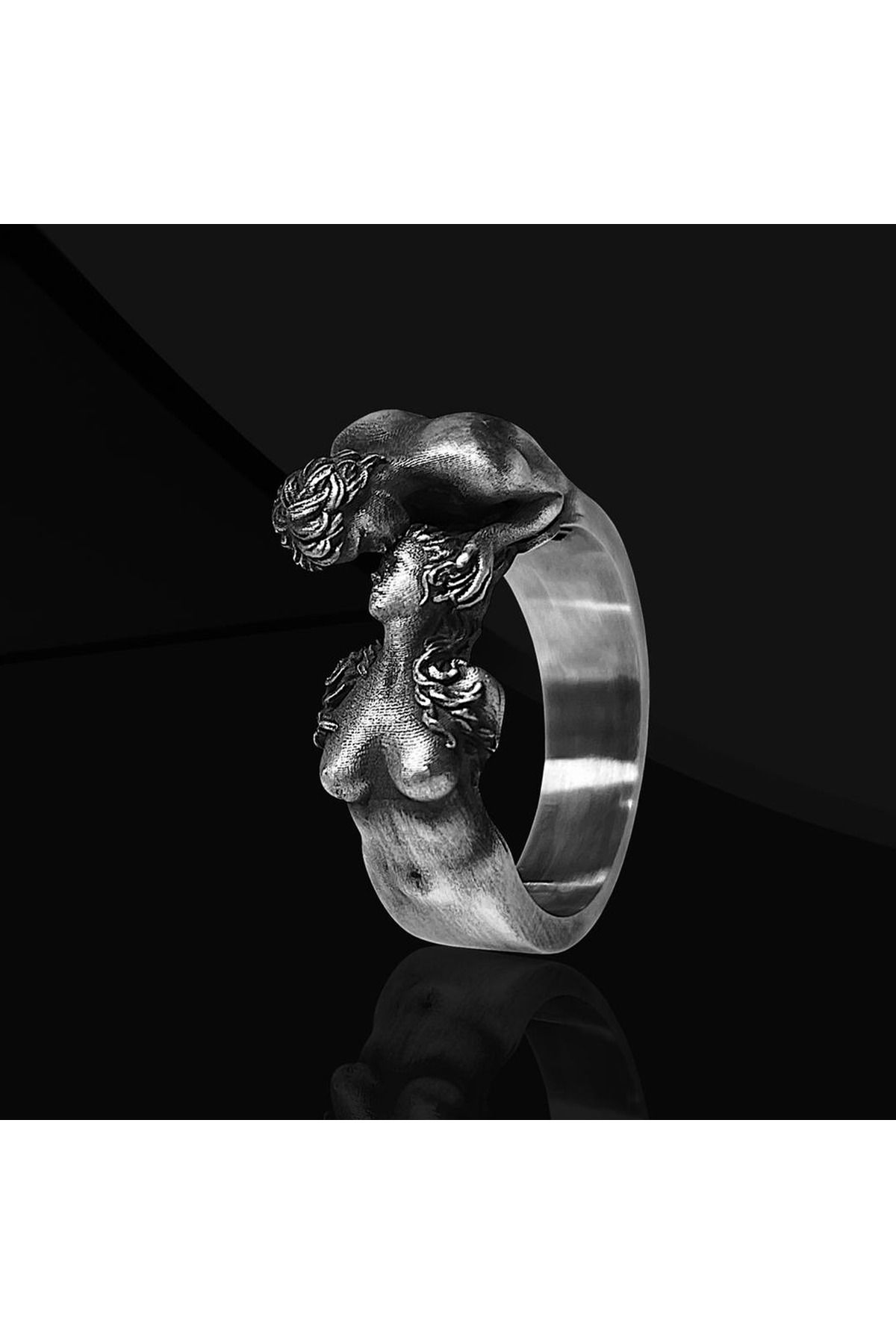 Abel Custom Ring Gümüş Aşk Öpücüğü Yüzük