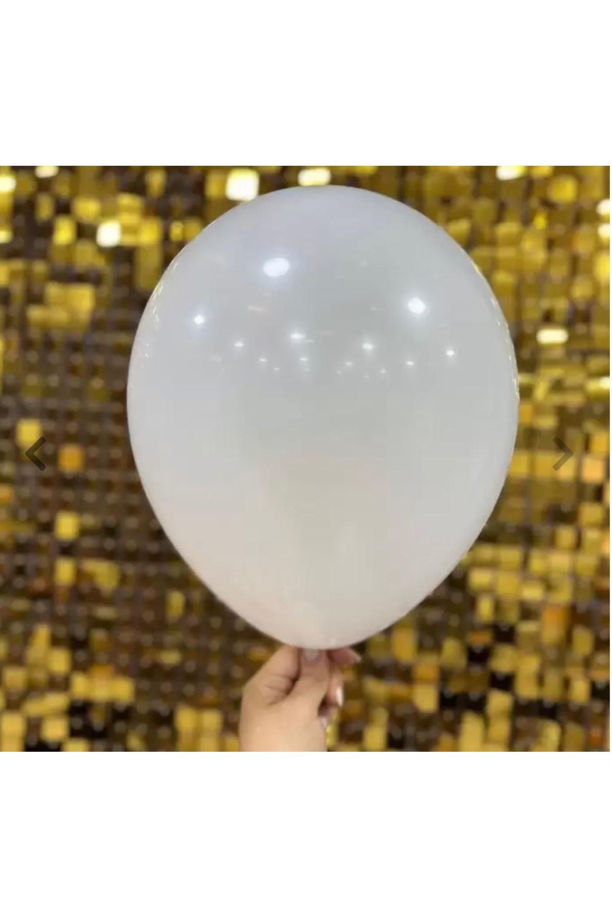 HBK Balon Pastel beyaz baskısız balon (100 adet )