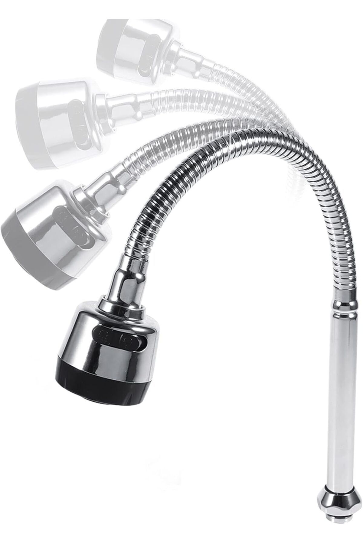 Generic-304 Stainless Steel Kitchen Sink Faucet with Flexible Pipe Dual Function Sprayer– 360° Swivel Spout. 3