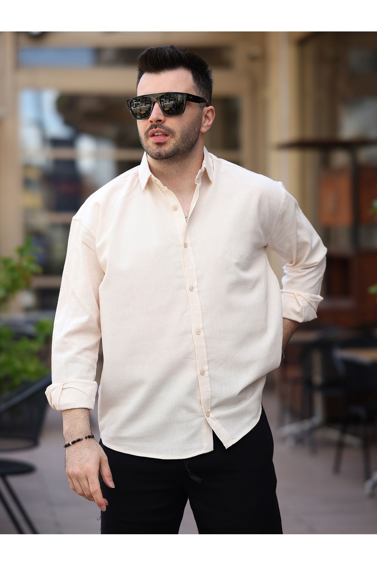 LUMAST Hafif Oversize Hafif Terletmez Muslin Gömlek