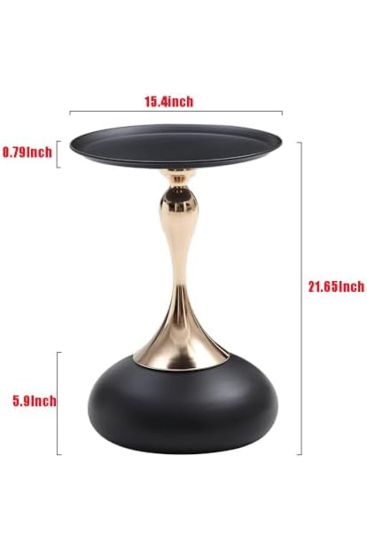 Generic-White Nordic Style Light Luxury Simple Round Table, Side Table, Metal Unique End Table 3