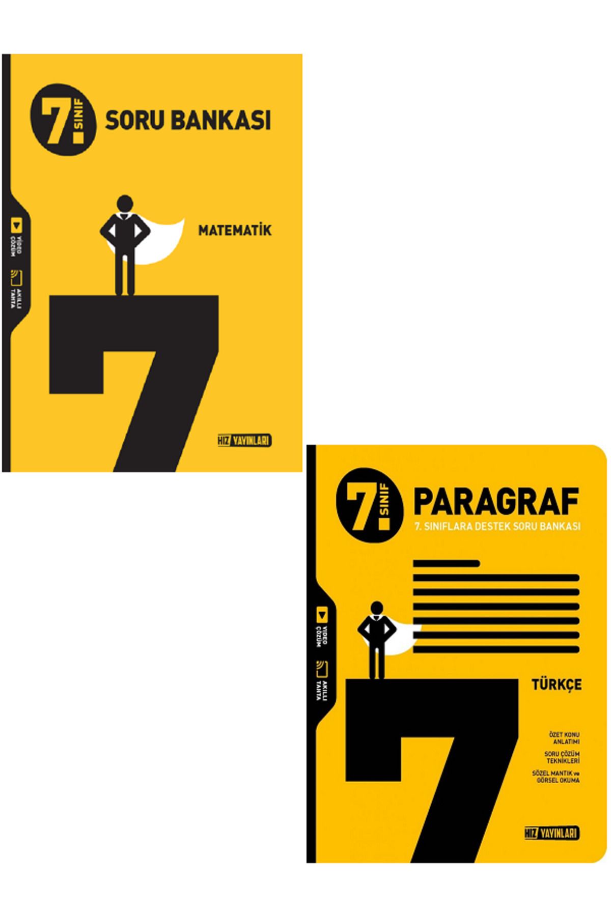 Evrensel İletişim Yayınları 7.Sınıf Hız Yayınları Matematik + Paragraf Soru Bankaları / 2 KİTAP SET / YENİİ