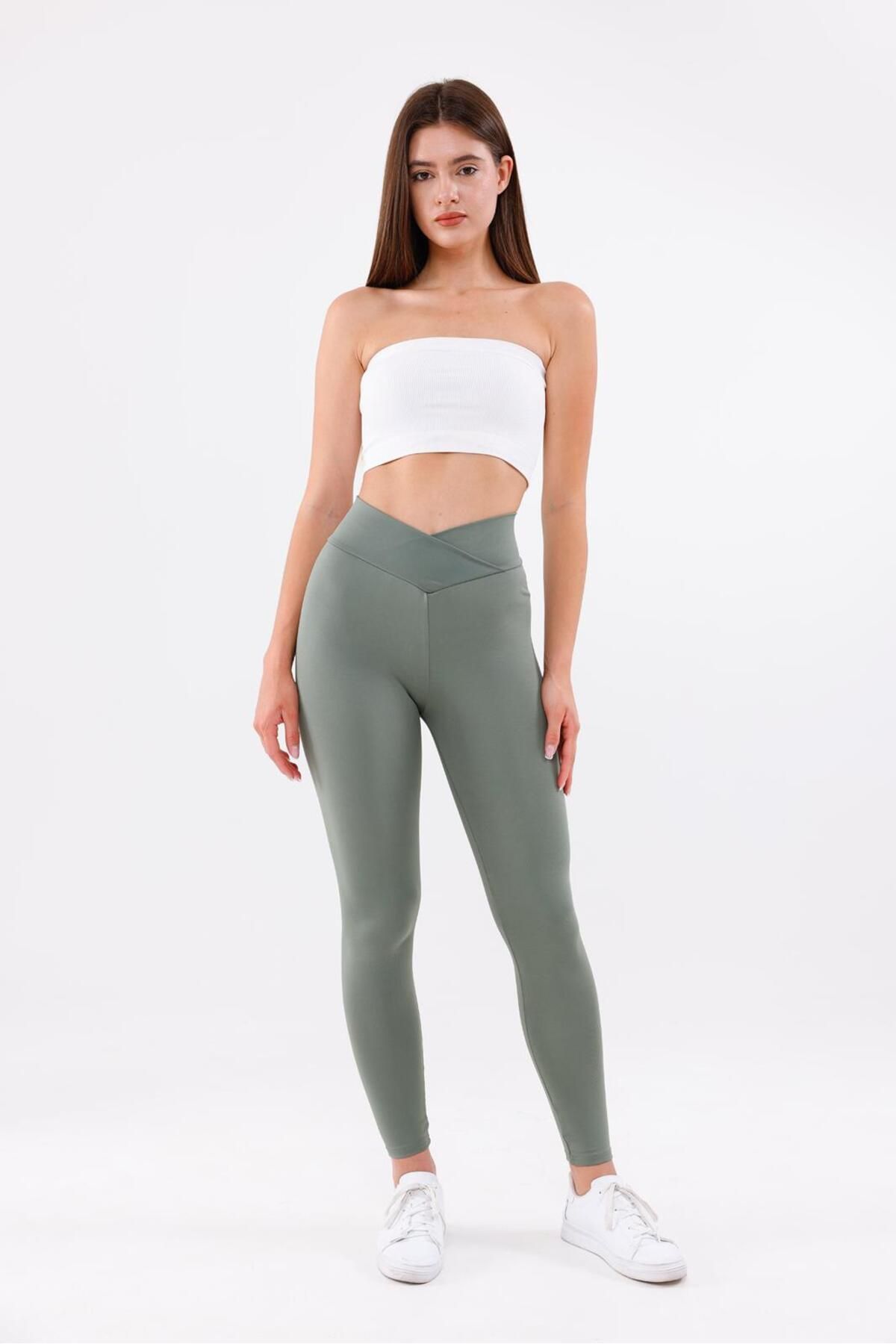 PERFECTLİNE Yüksel Bel V-Kesim Fit Kadın Spor Tayt