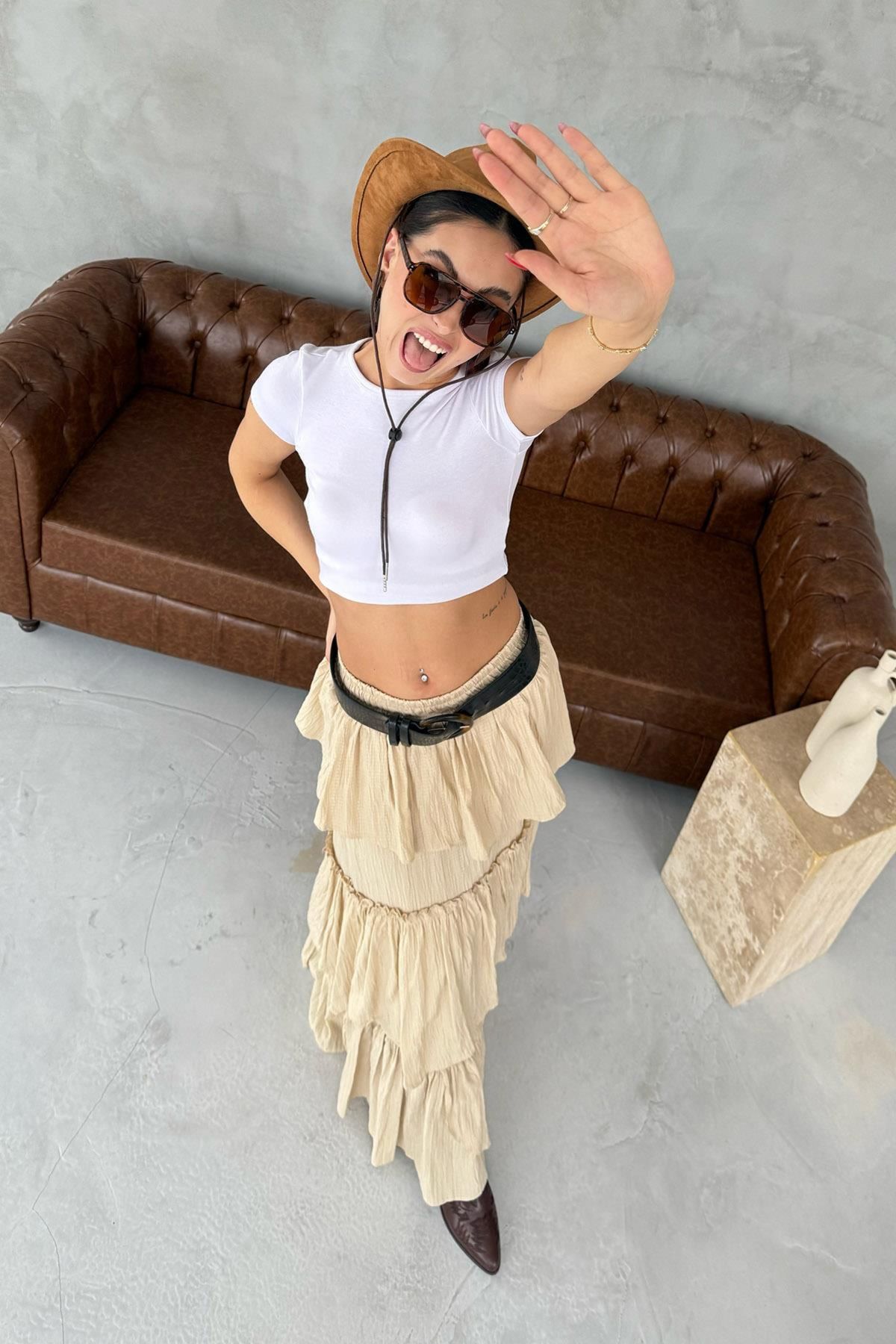 Lady Pixie Gofre Kat Kat Valonlu Etek