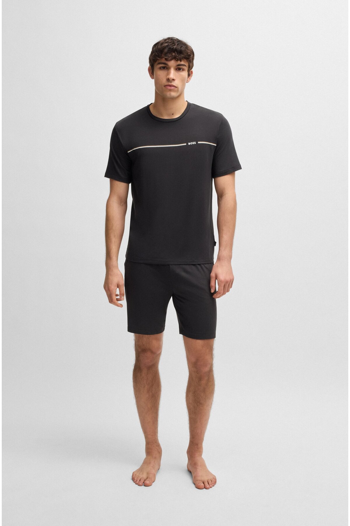 باس ست لباس خواب مردانه طرح‌دار خاکستری طرح بامبو سایز معمولی 50540627-021