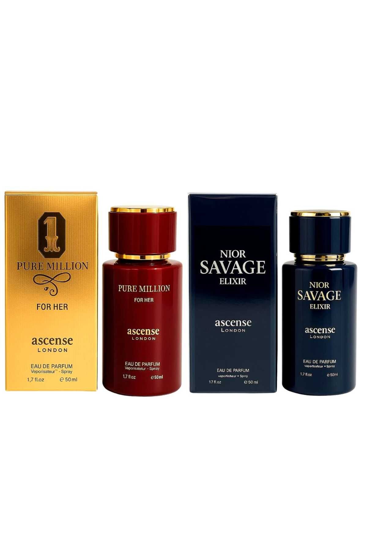 essentialneedsforall-NOIR SAVAGE ELIXIR & 1 PURE MILLION FOR HER EAU DE PARFUM 50ML EACH 1