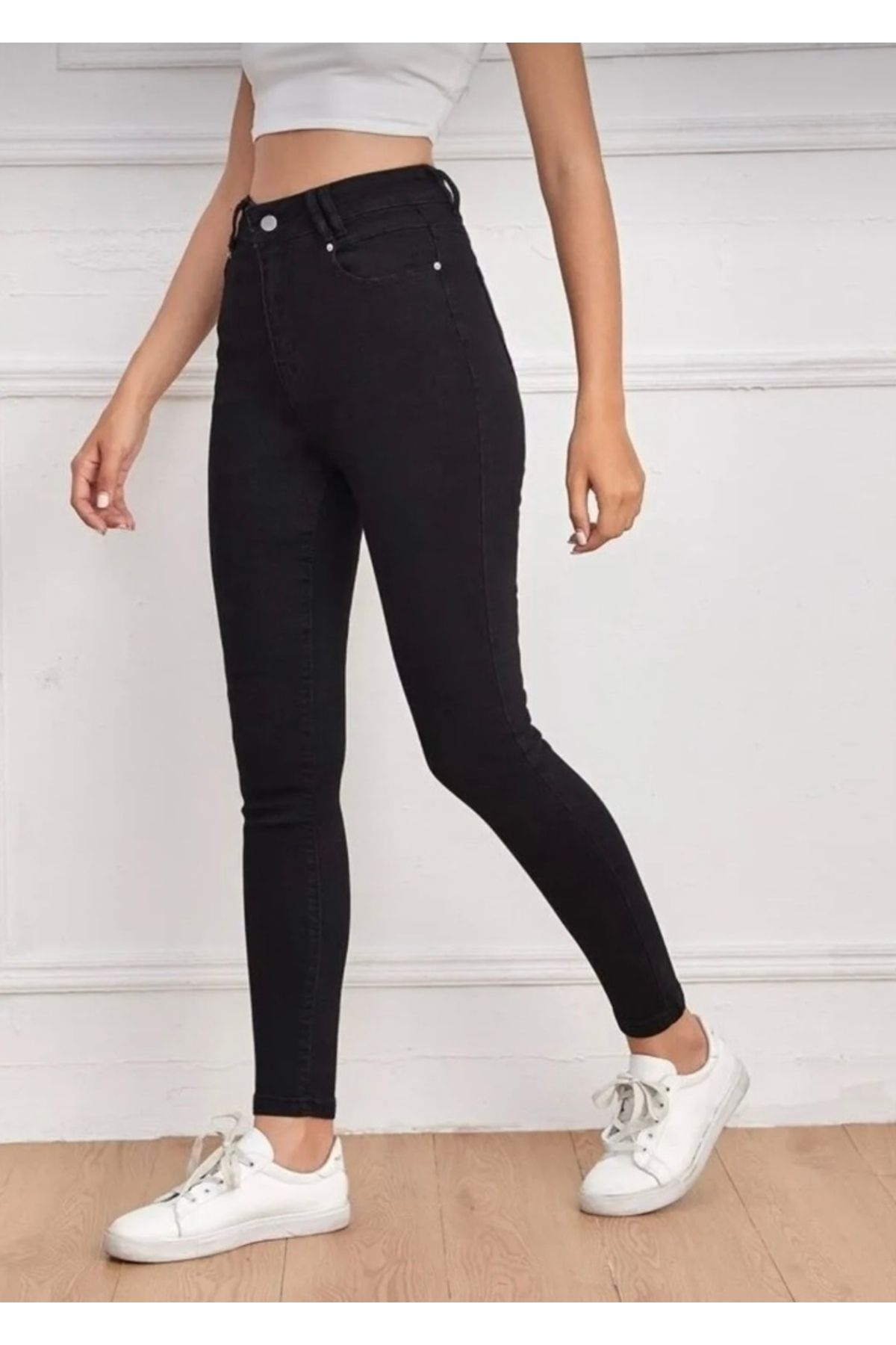 SADE Kadın Likra skinny jean yüksek bel pantolon