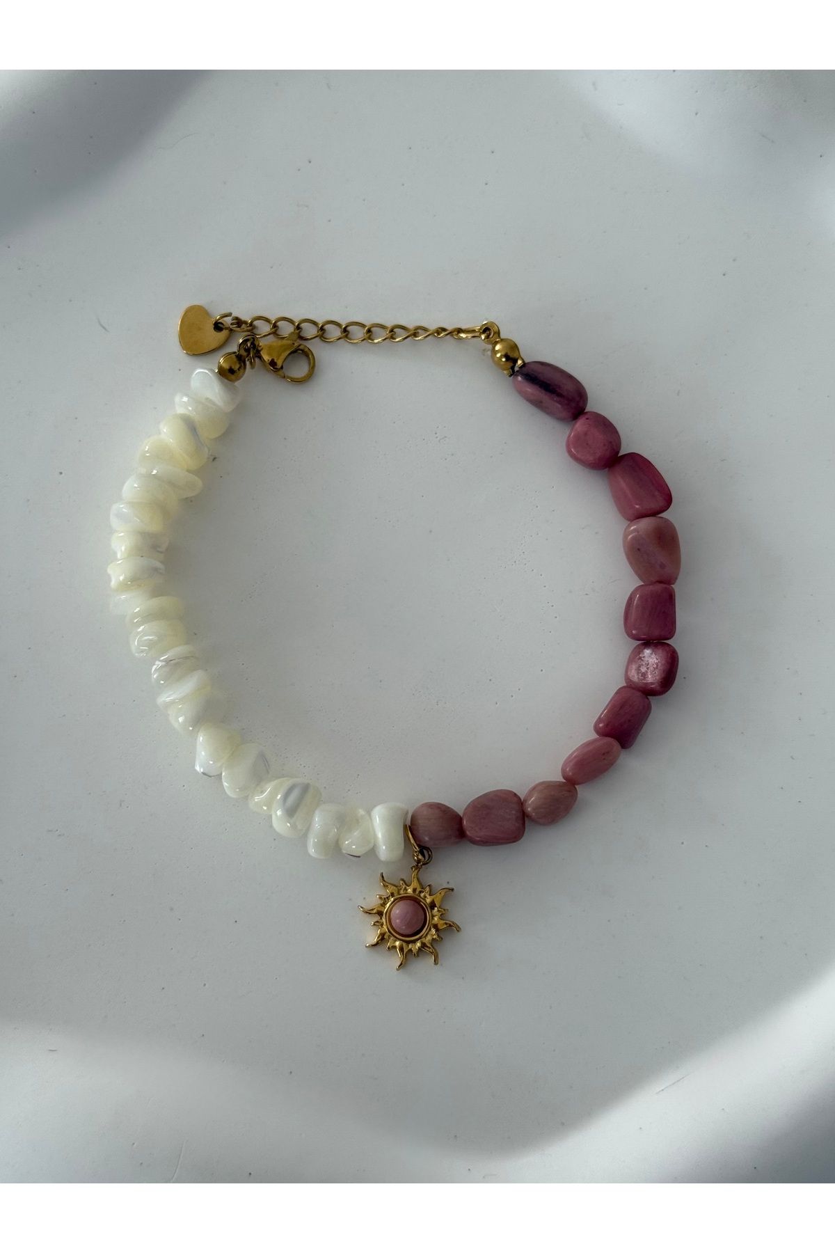 2602atelier Rossy Sun Doğal Taş Çelik Bileklik
