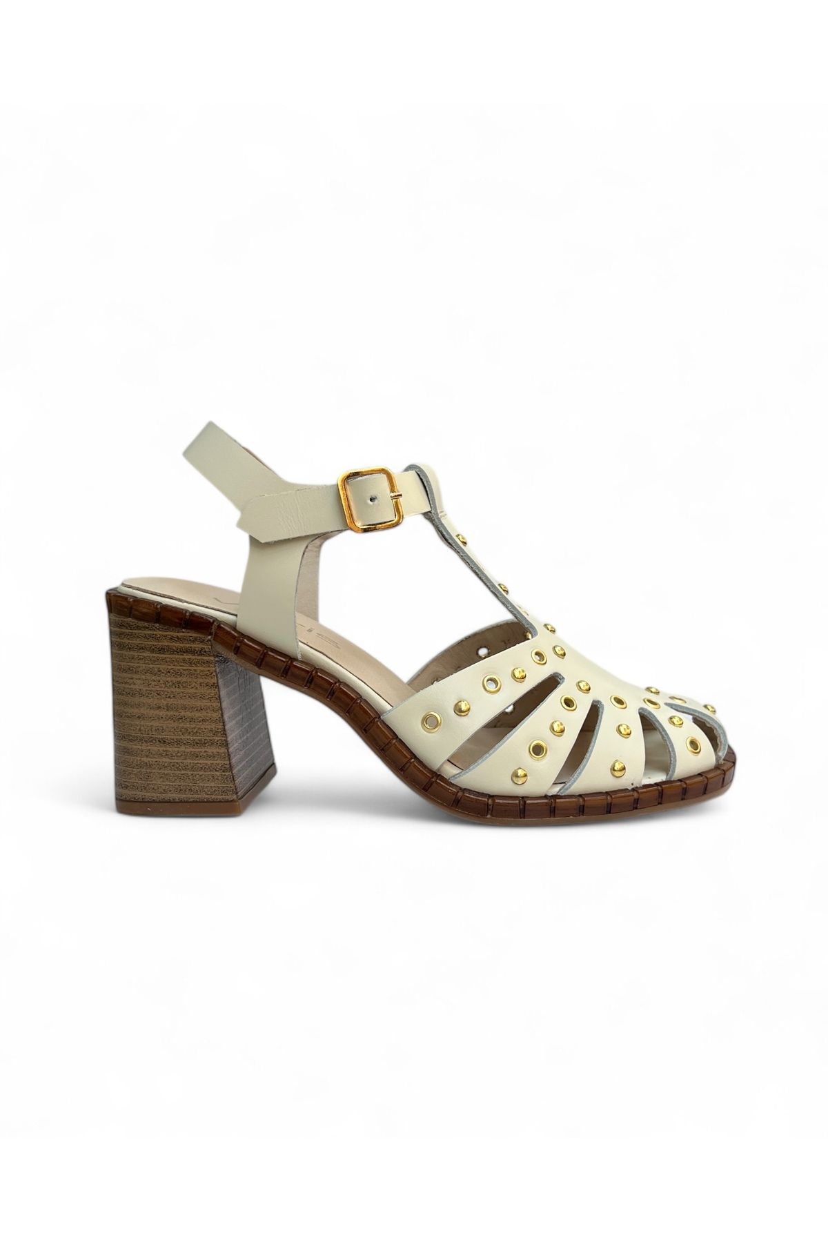 Vrs Shoes Alvenza Bej Hakiki Deri Kadın Sandalet