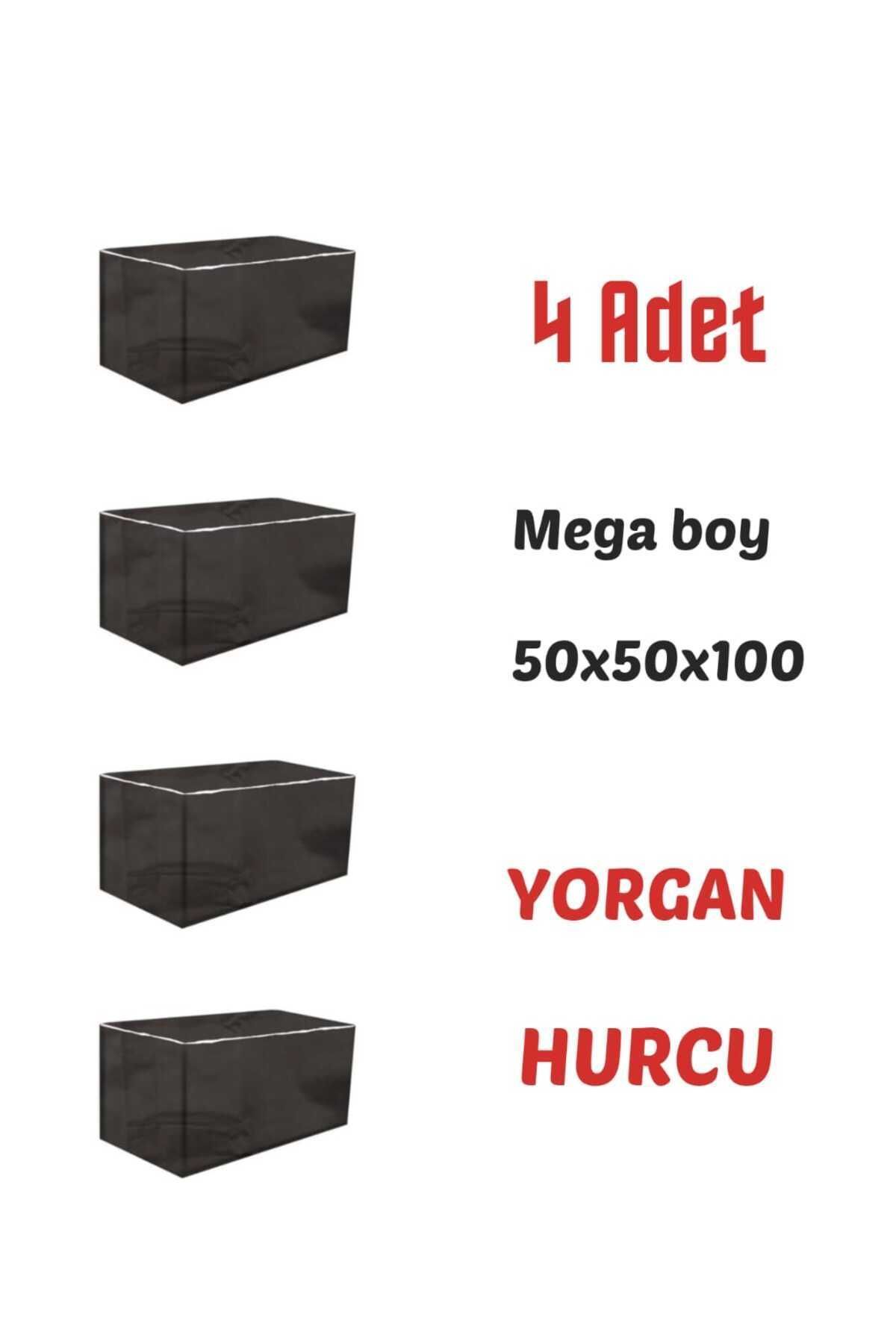 teknotrust 4'lü Siyah Hurç Seti, Büyük Boy Yorgan, Yastık ve Battaniye Saklama Hedefi