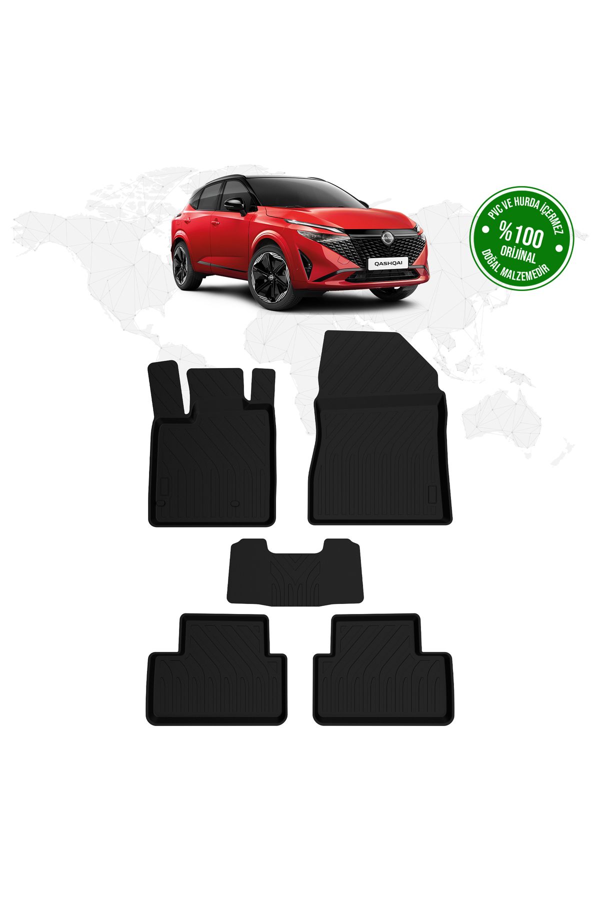 FA OTOMOTİV Nissan Qashqai (Benzinli) 4D Havuzlu Paspas 2021 Model ve Sonrası