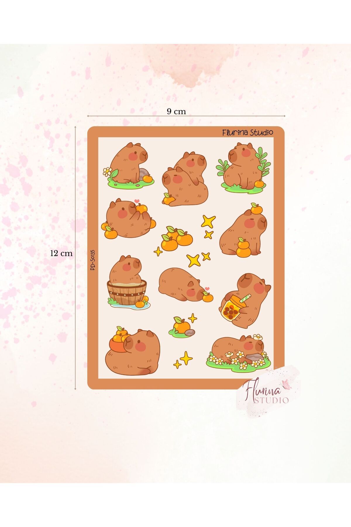 Flurina Studio Giant Capybara Şeffaf Sticker Sayfası