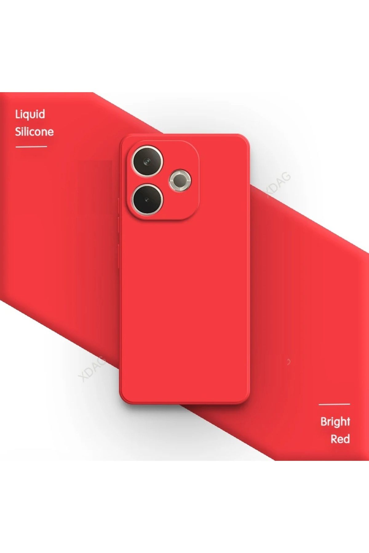 GRABONO Xiaomi Redmi 13 4G Kılıf Kamera Korumalı Kadife İç Kaplama Mat Premium Seri