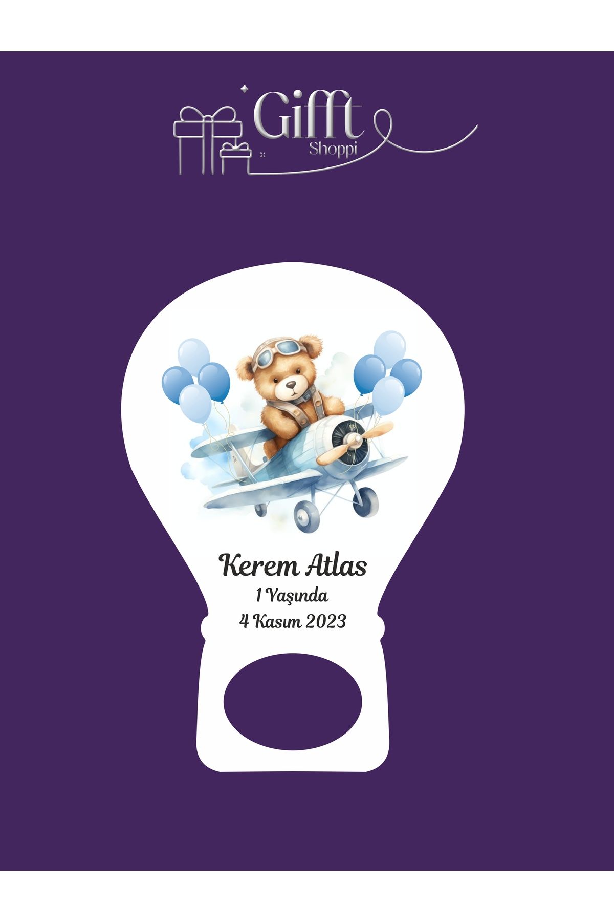 giftshoppi 10 Adet - Ayıcıklı Balon açacak yenidoğan doğum günü magnet bebek hediyelikleri