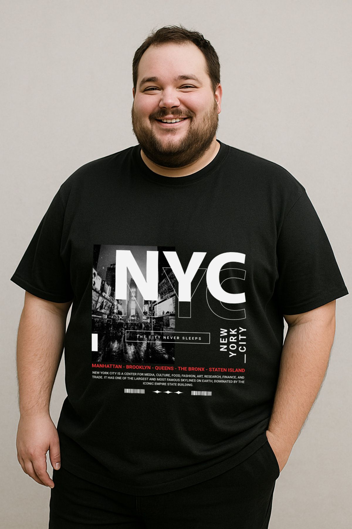 DogFish Siyah NYCNewYorkCityStreetwearGraphic Baskılı Tişört Şıklığa Özel