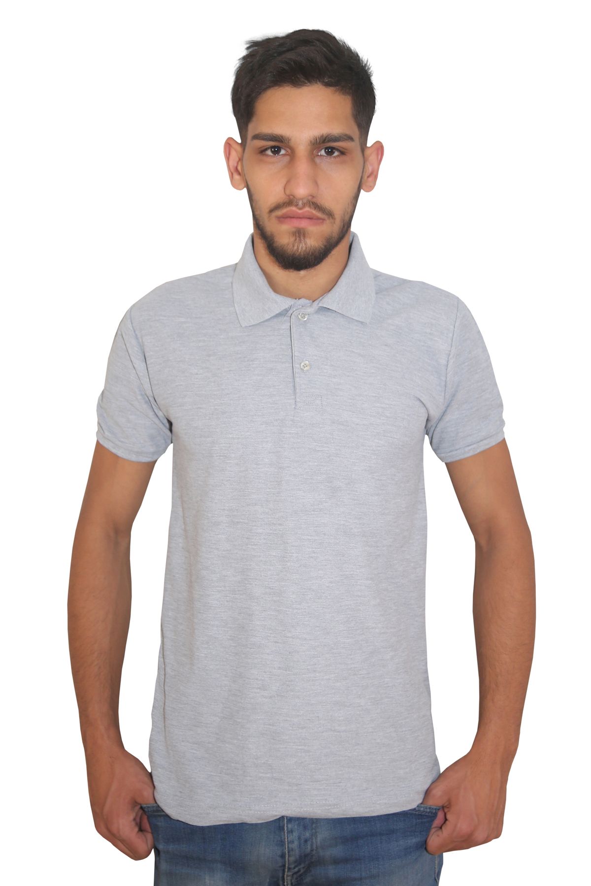 Devrim Wear Erkek Polo Yaka Penye %100 Pamuklu Düğmeli T-Shirt