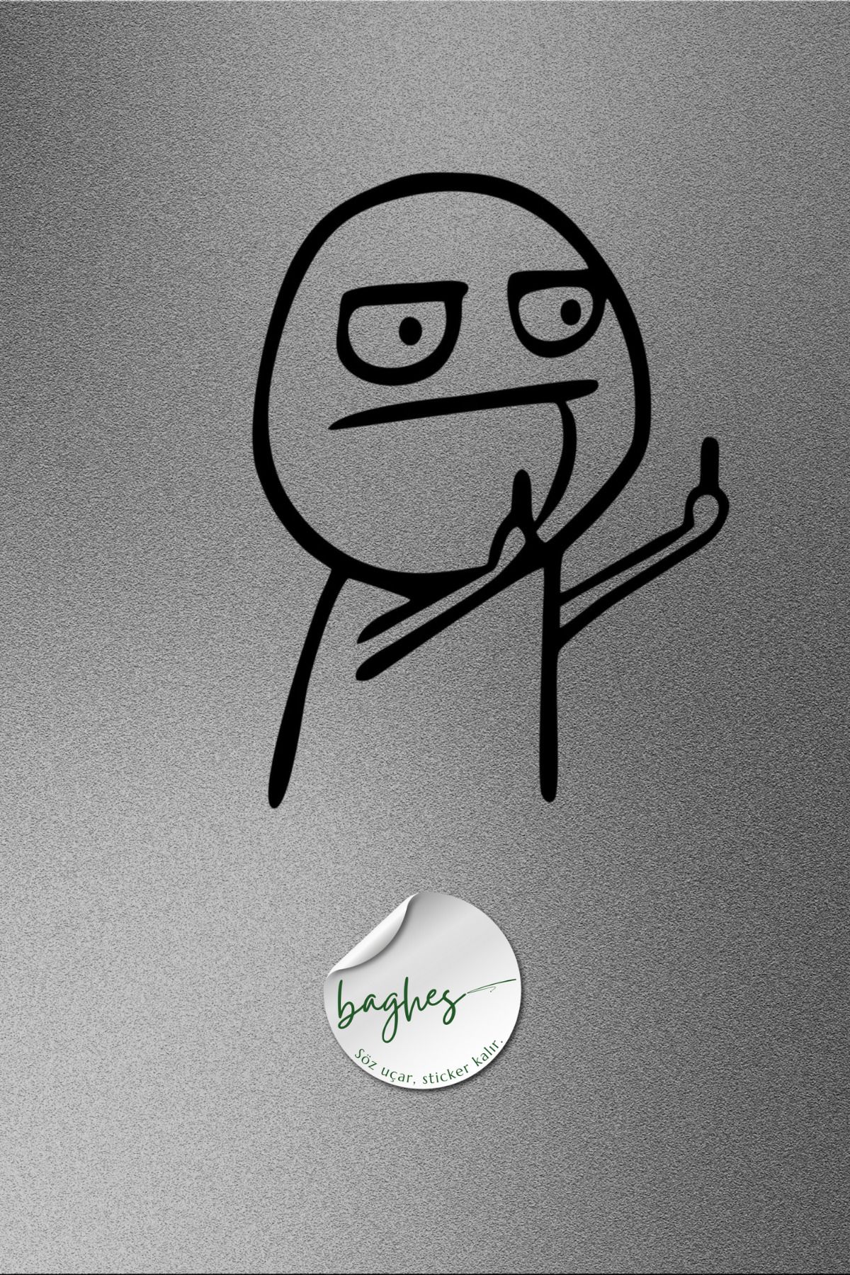 Baghes 10 X 7 Cm Çöp Adam Oto Sticker Araba Cam Sticker