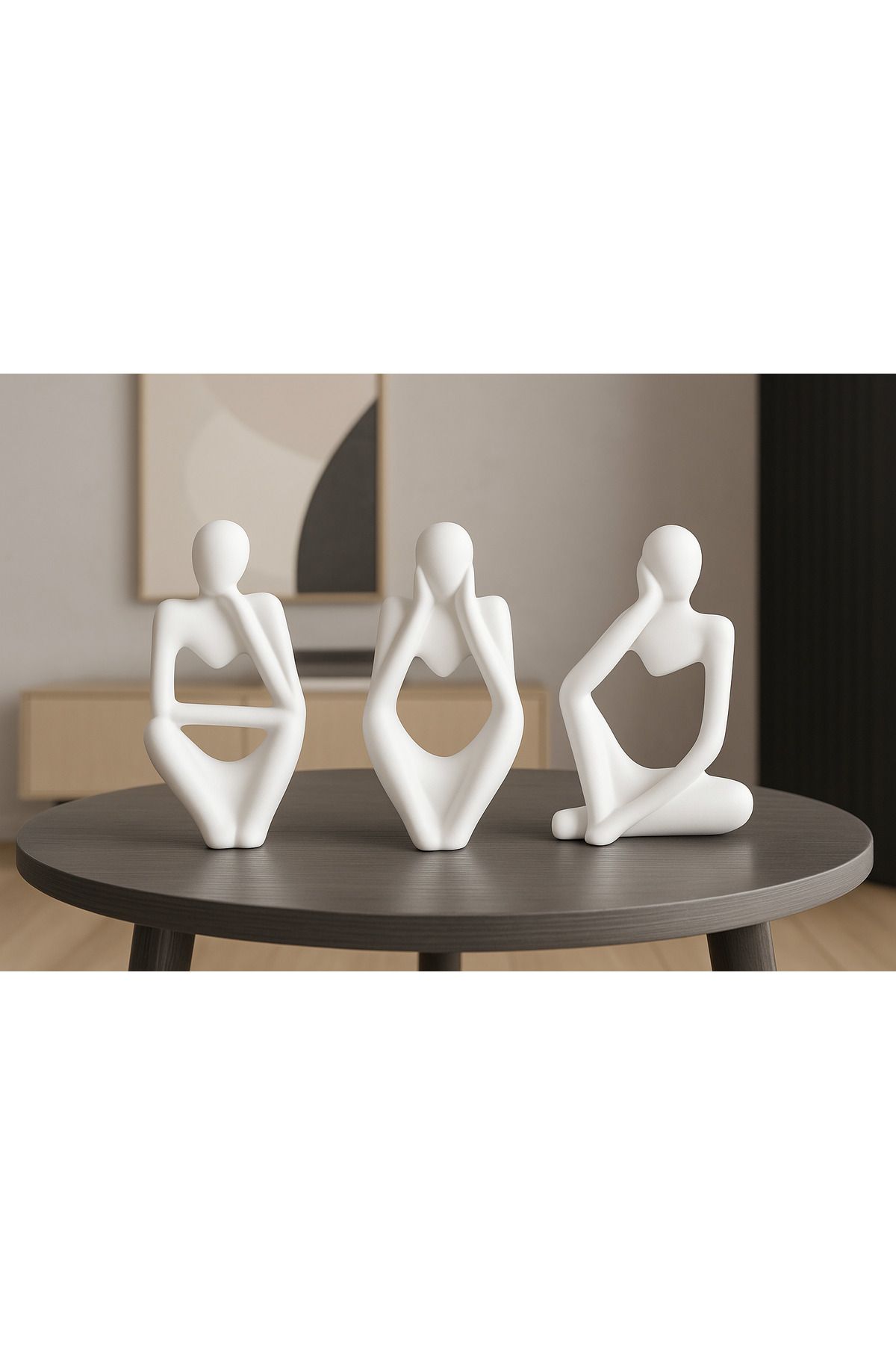 Store DÜŞÜNEN İNSAN BİBLO SETİ- 3 ADET- BOYU 13 CM DİR-
