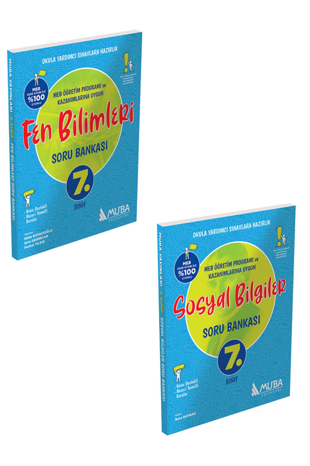 Evrensel İletişim Yayınları 7.Sınıf Muba Fen Bilimleri + Sosyal Bilgiler Soru Bankası / Konu Destekli Beceri Temelli / 2 KİTAP