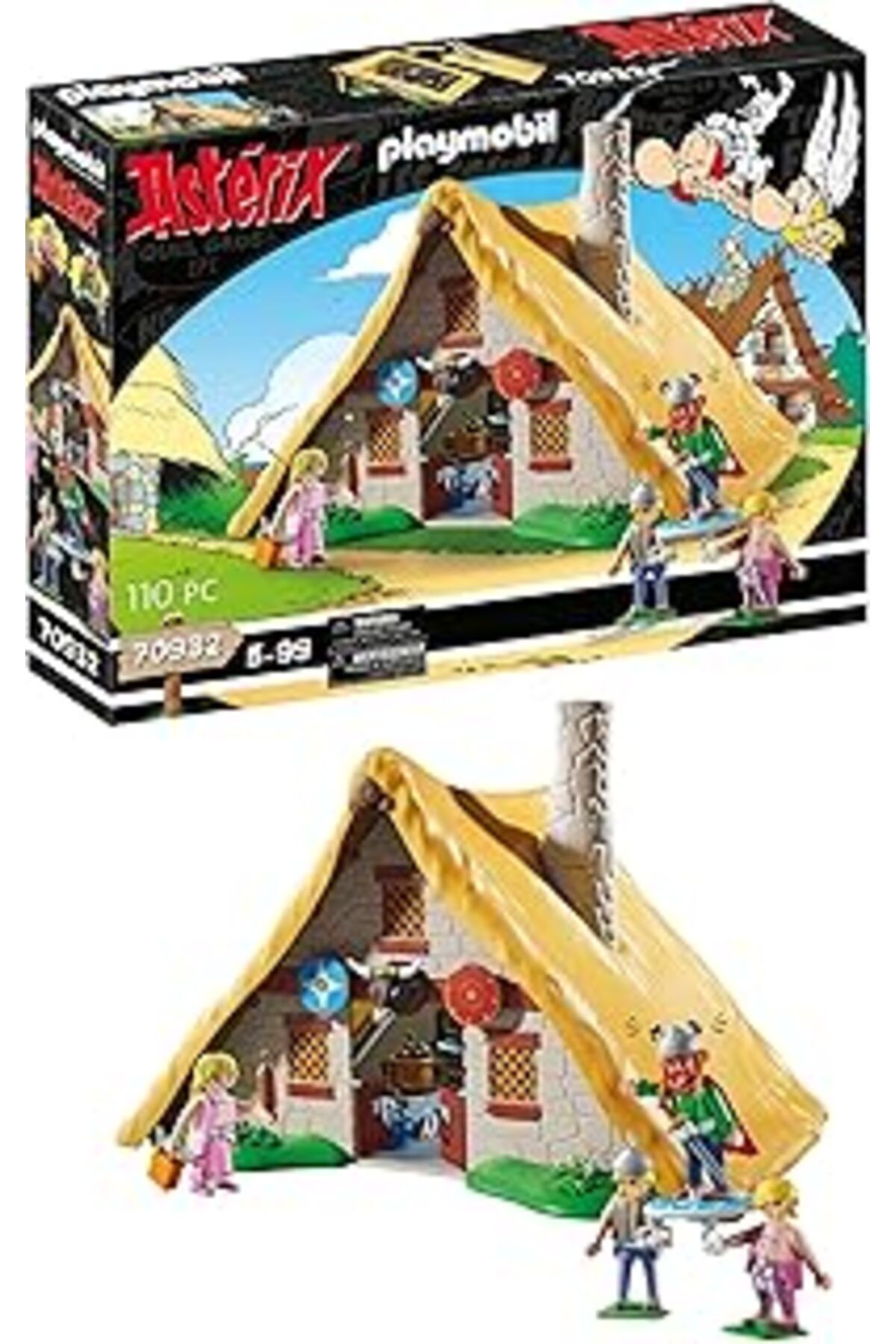 Qedii Playmobil Asterix 70932 Majestix Kulübesi, 5 Yaşından Büyük Çocuklar İçin Oyuncak