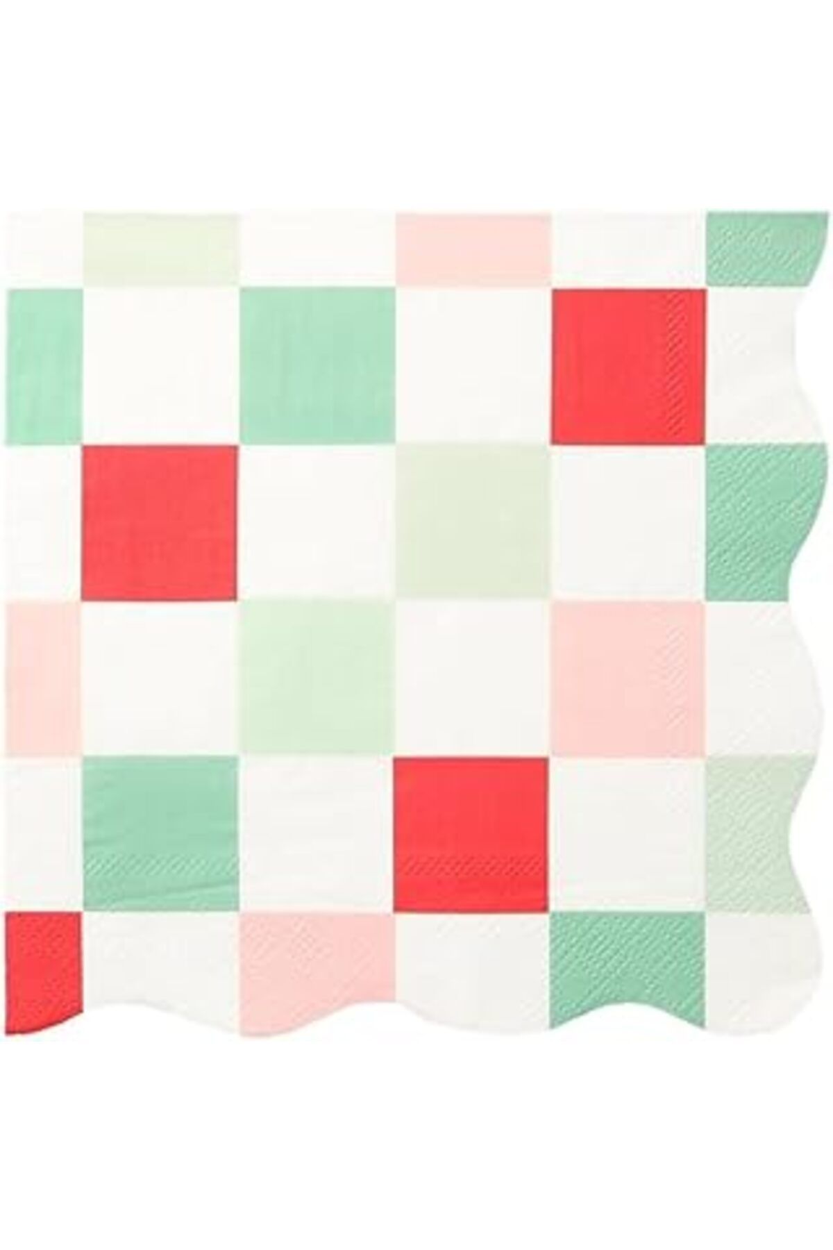 Karachil Meri Meri - Multi Check Large Napkins - Kareli Peçeteler (L) (16'Lı)
