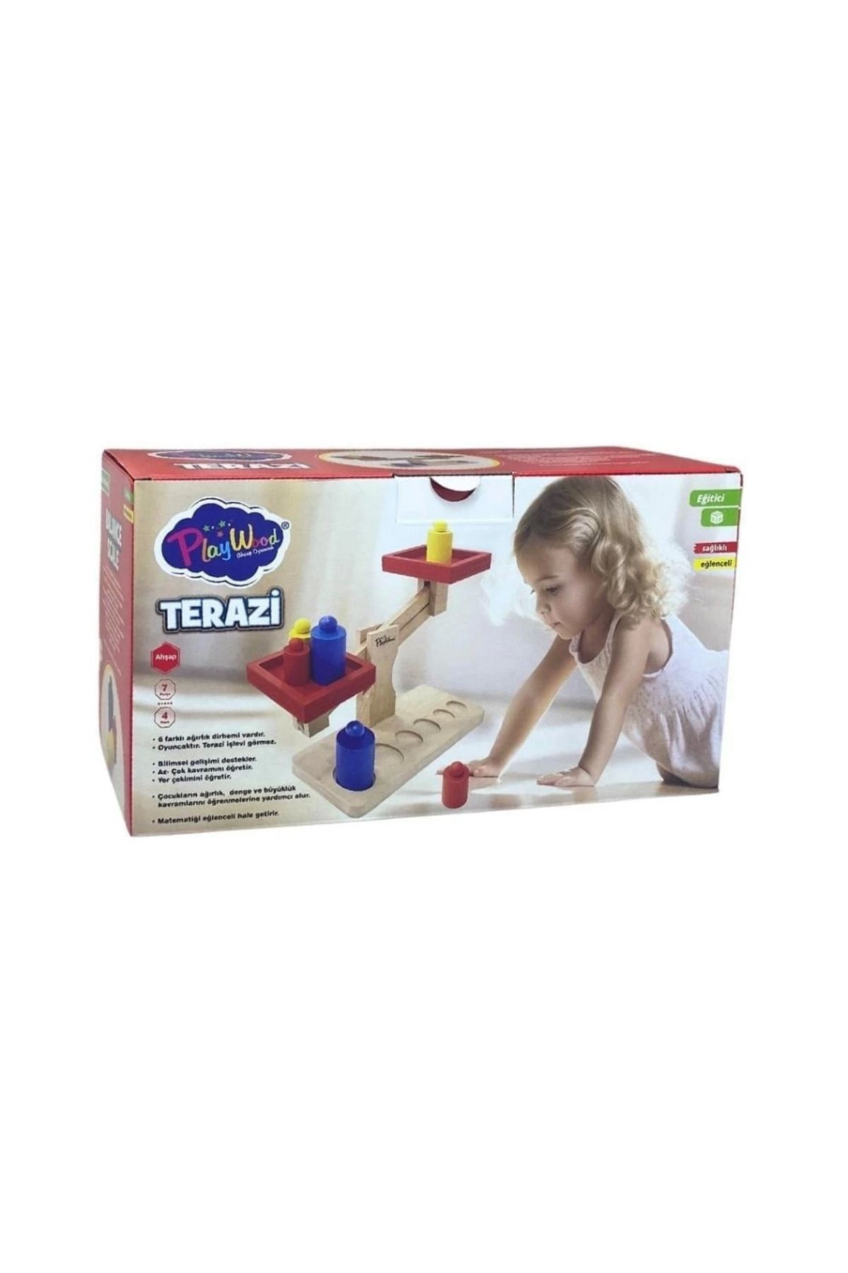 MR RZN STORE Kutuda Oyuncak Ahşap Terazi
