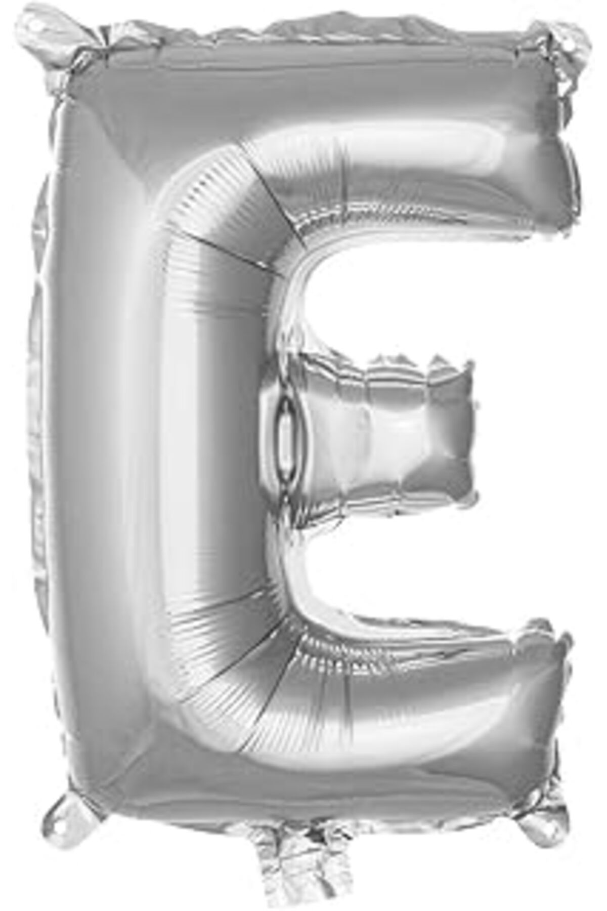 Karachil Parti Vitrini E Harfi 16 İnç Gümüş Renk Folyo Balon 36 Cm (Gümüş)