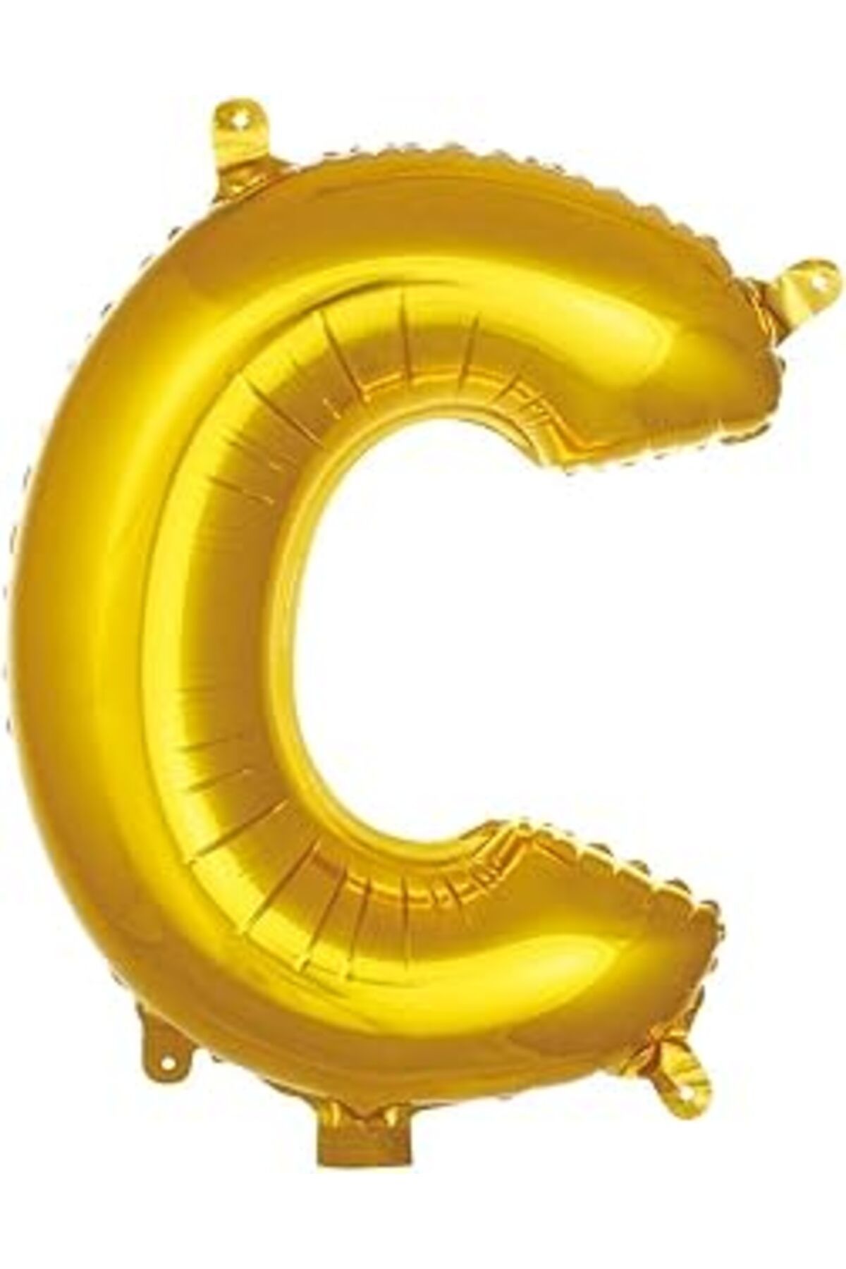 Karachil Parti Vitrini C Harfi 16 İnç Gold Renk Folyo Balon 36 Cm (Altın)