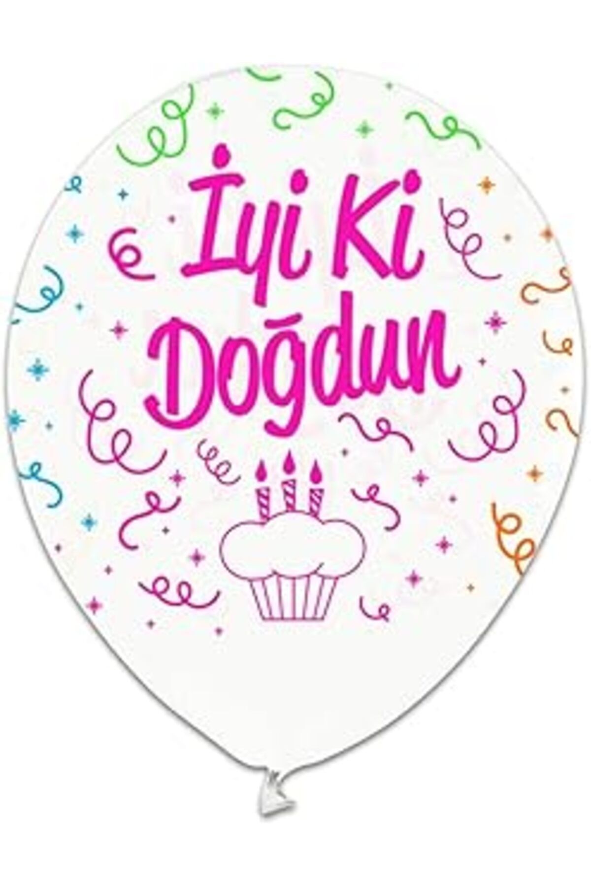 Pazarcan Best Gift 6 Adet Iyi Ki Doğdun Baskılı Renkli Balon