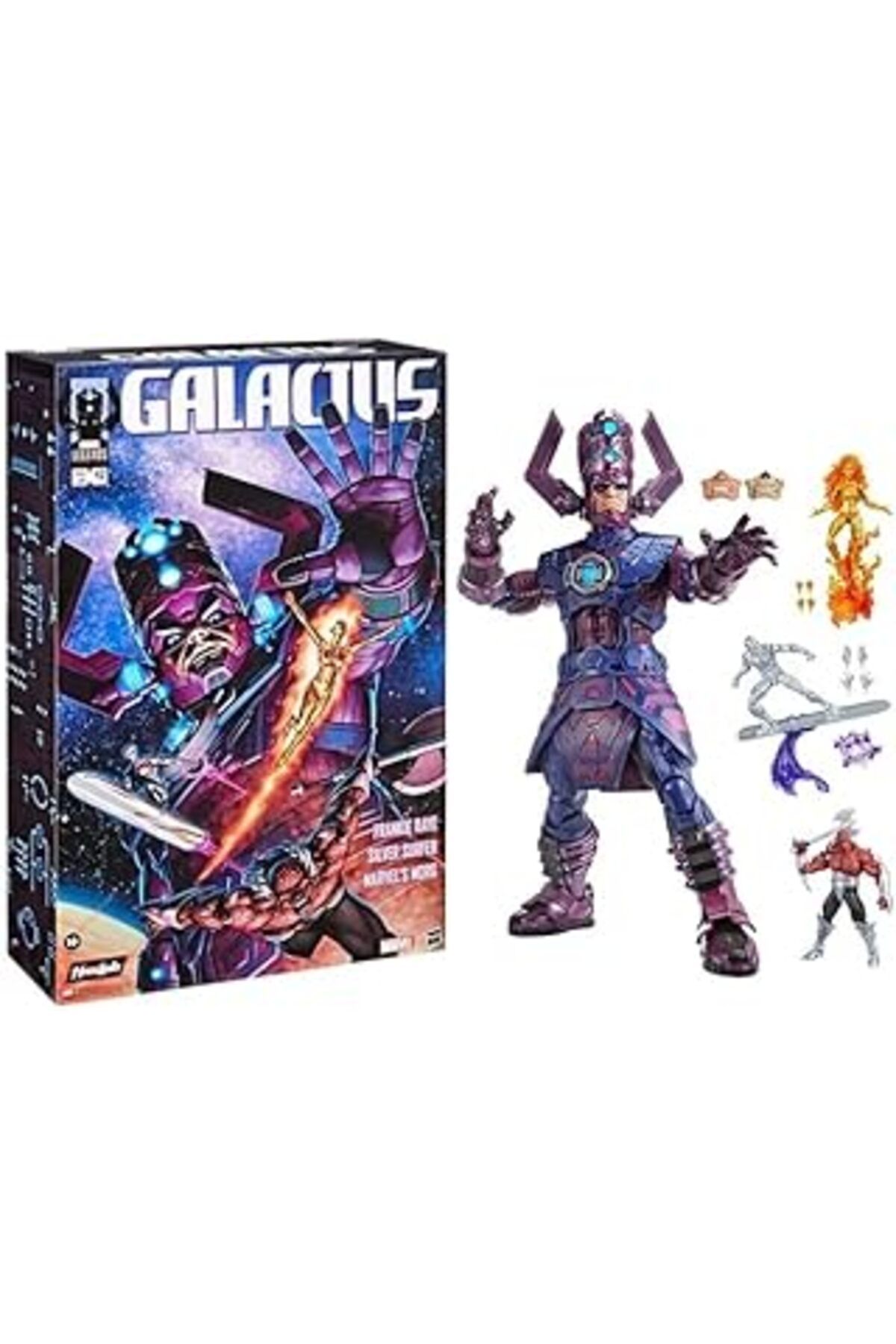 Pazarcan Hasbro Marvel Legends Haslab Galactus 32" Aksiyon Figürü Oyuncak, 14+ Yaş, Gümüş Sörfçü Ve 2 Diğer