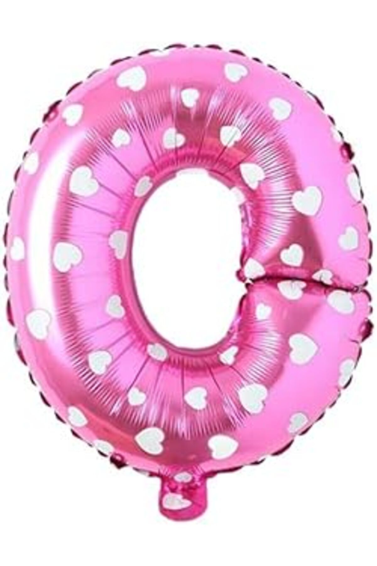 Pazarcan Parti Vitrini O Harfi 16 İnç Pembe Kalpli Renk Folyo Balon 36 Cm (Pembe)
