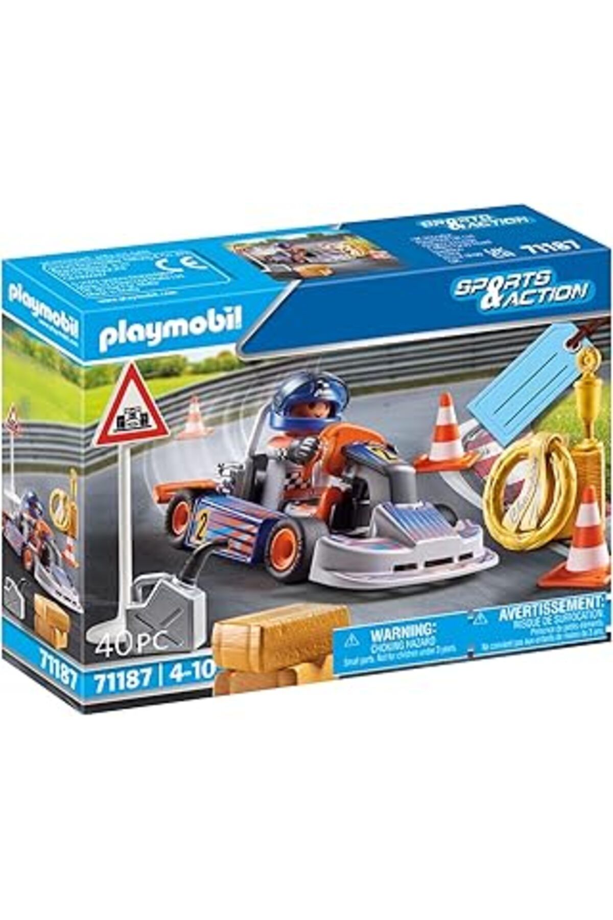 Qedii Playmobil Sports&Action 71187 Yarış Arabası, Zafer Çelengi Ve Daha Birçok Aksesuar Parçası Ile, 4 Y