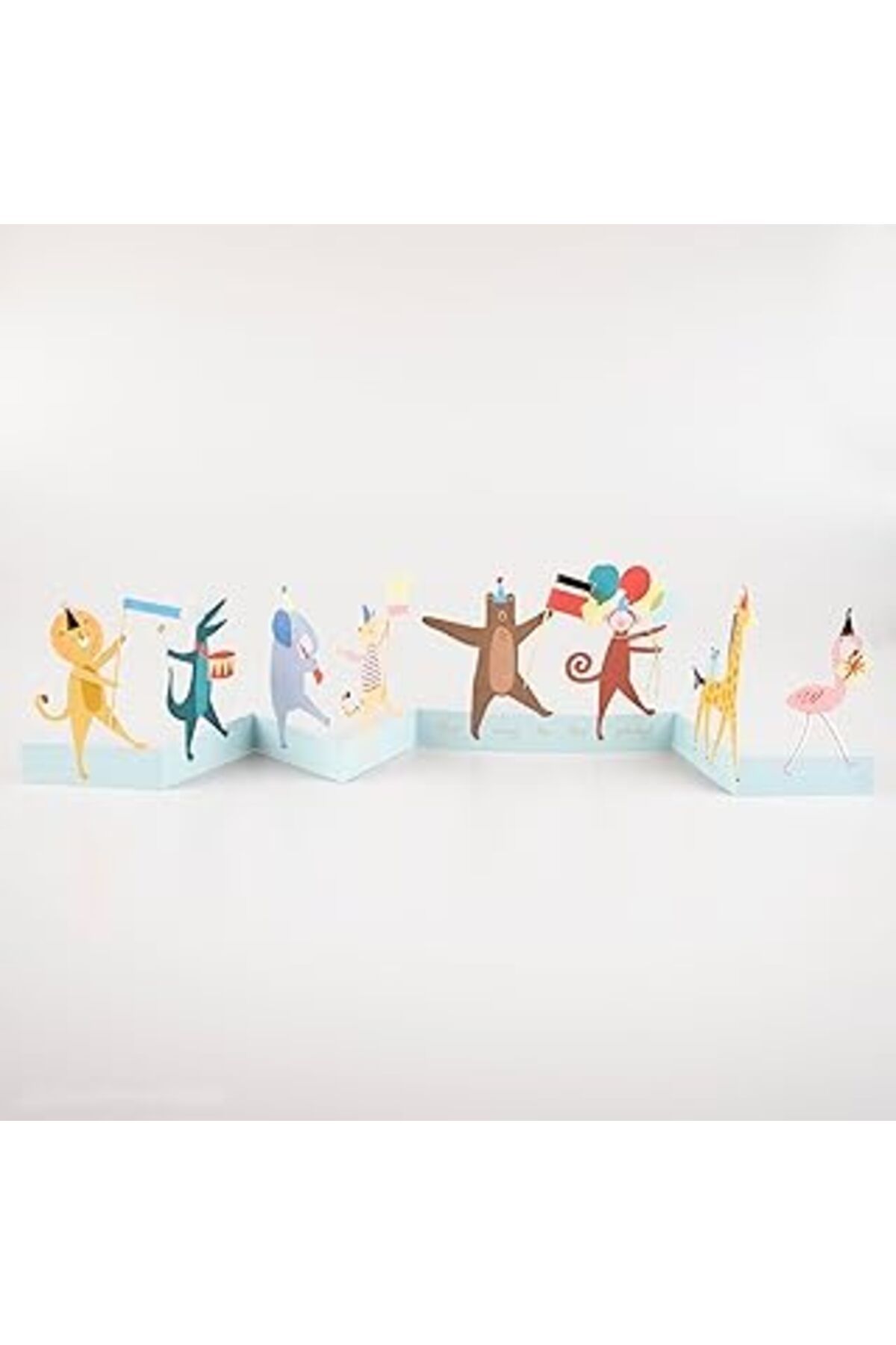 Karachil Meri Meri - Animal Parade Concertina Card - Hayvanlar Geçit Töreni Tebrik Kartı