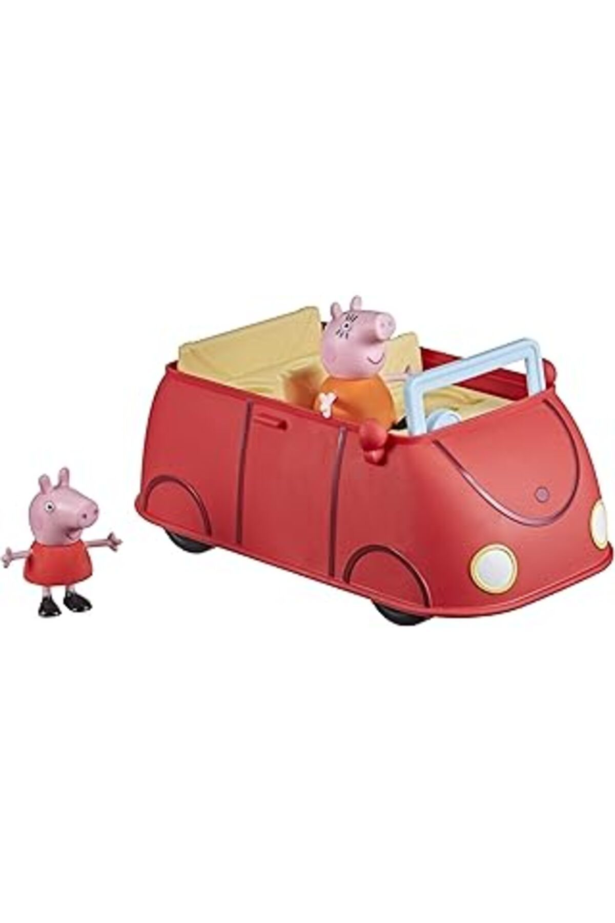 Pazarcan Peppa Pig Peppa'Nın Maceraları Peppa'Nın Ailesinin Kırmızı Arabası Okul Öncesi Oyuncağı, Konuşma Ve