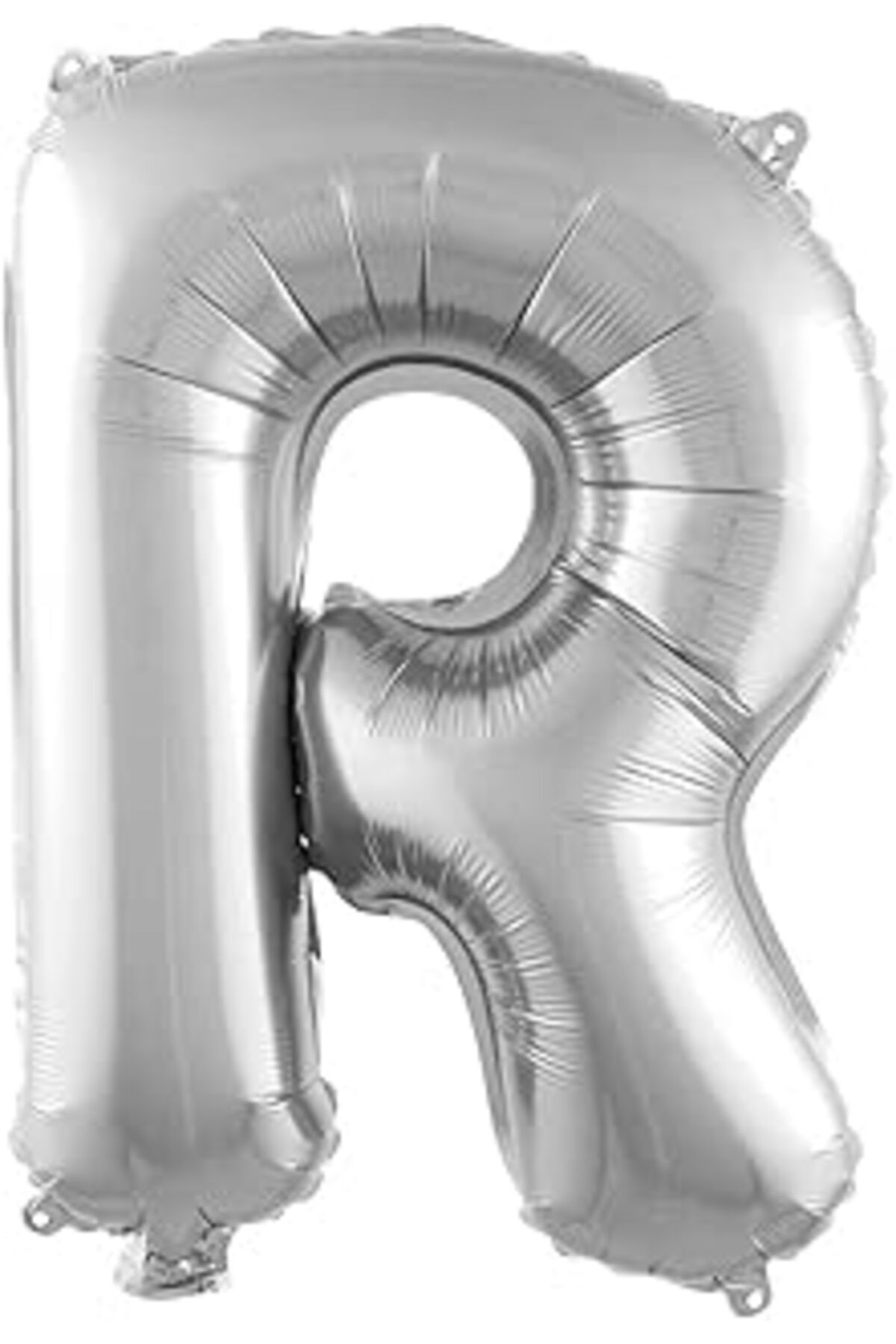 Karachil Parti Vitrini R Harfi 16 İnç Gümüş Renk Folyo Balon 36 Cm (Gümüş)