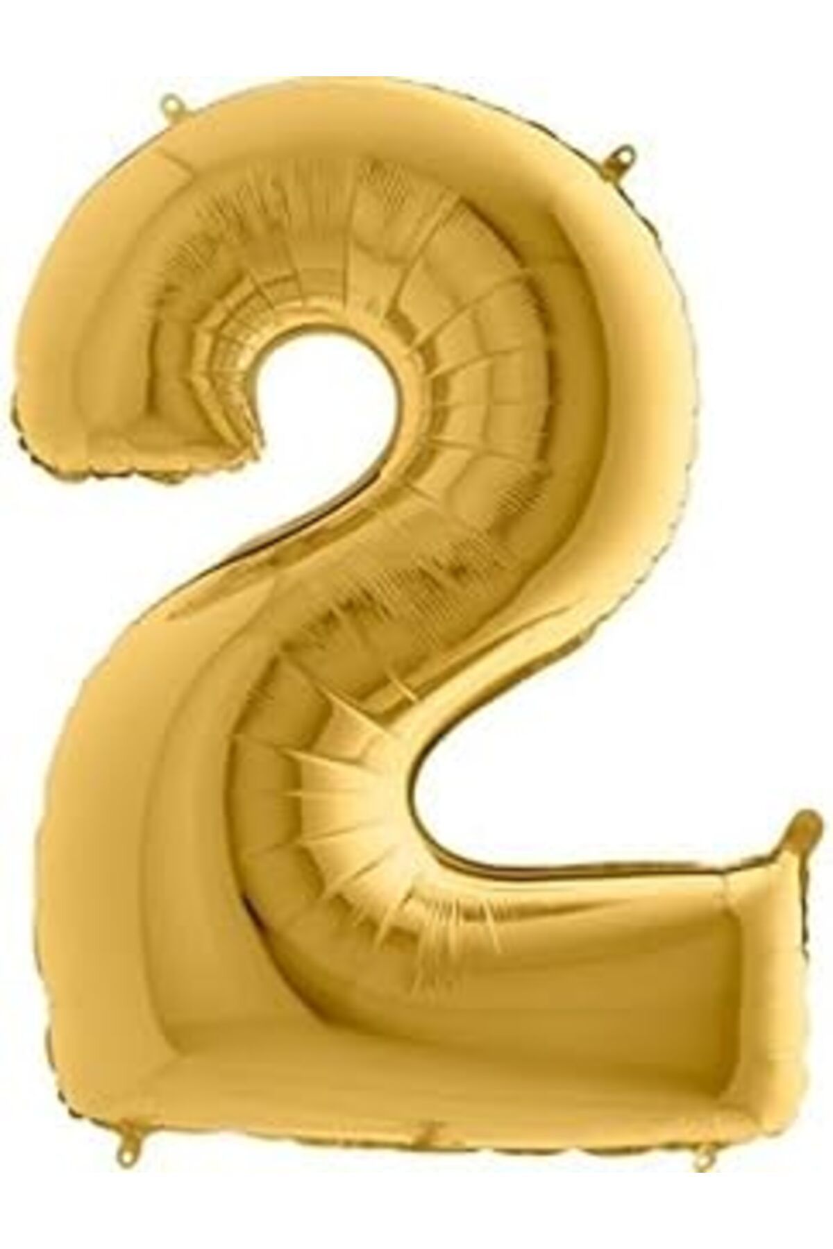Karachil Parti Vitrini 2 Rakamlı 16 Inç Gold Renk Folyo Balon 36 Cm (ALTIN)