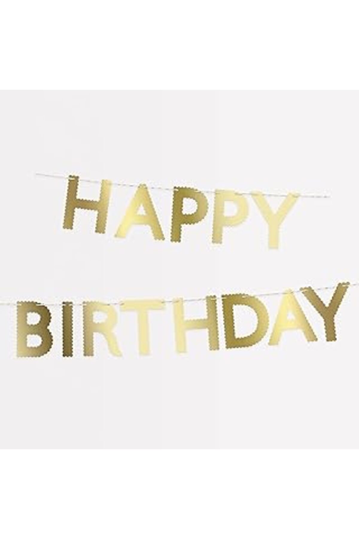 Karachil Meri Meri - Altın Varaklı Happy Birthday Asılan Süs