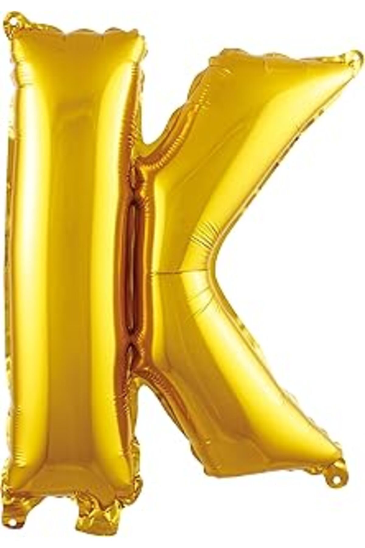 Pazarcan Parti Vitrini K Harfi 16 İnç Gold Renk Folyo Balon 36 Cm (Altın)