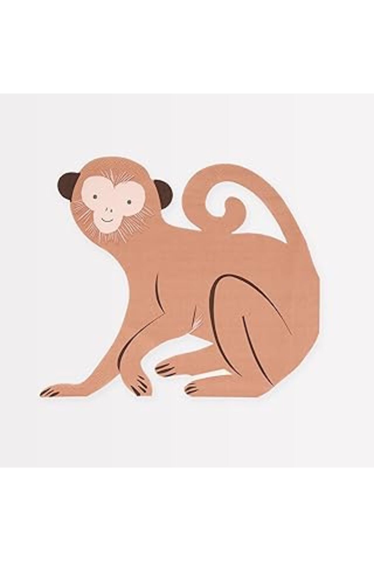 Karachil Meri Meri - Monkey Die Cut Napkins - Maymun Peçeteler - 16'Lı