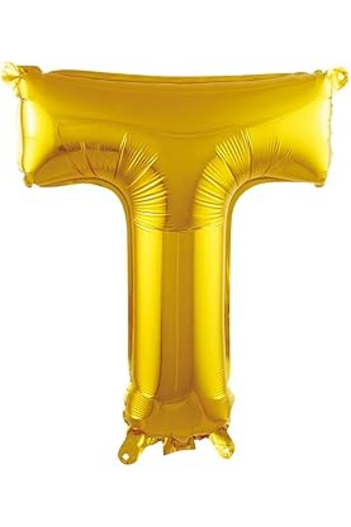 Karachil Parti Vitrini T Harfi 16 Inç Gold Renk Folyo Balon 36 Cm (ALTIN)