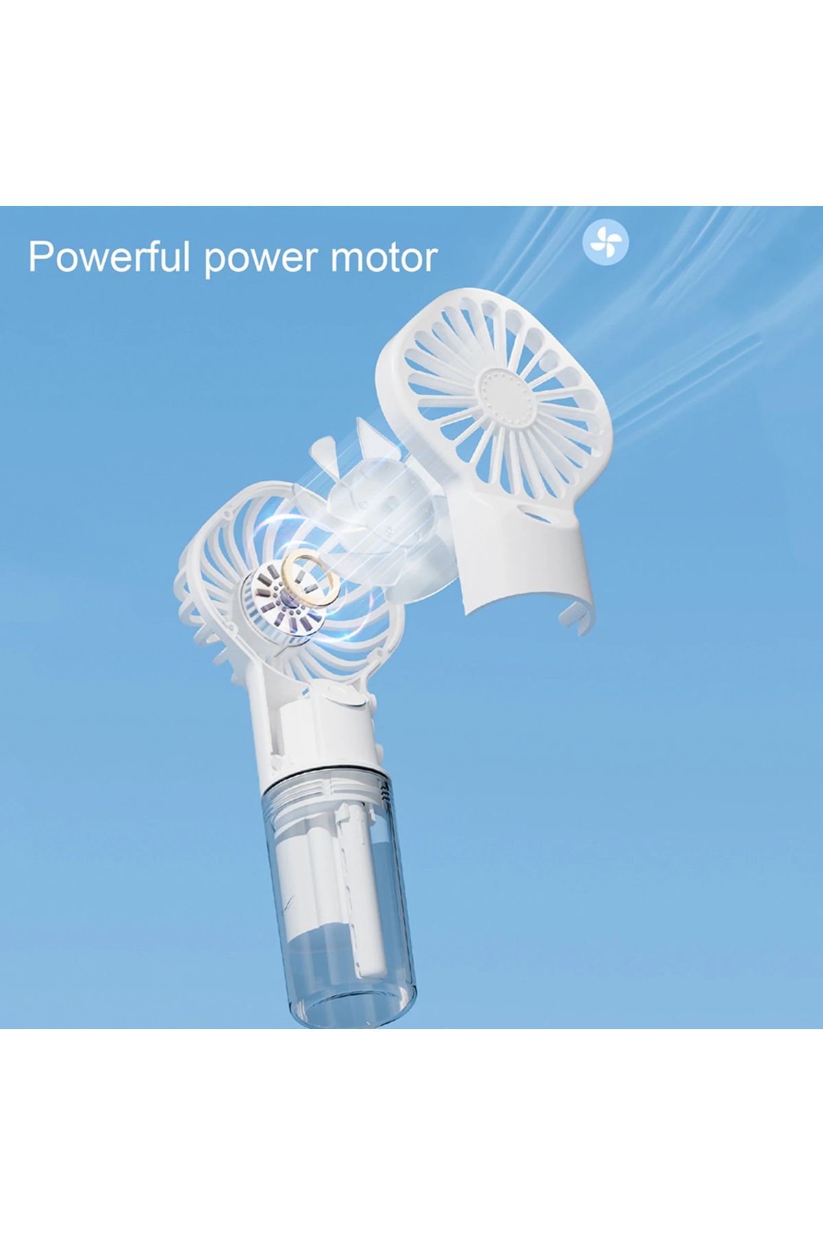 Techsuit-Mini ventilator portabil cu umidificator si 4 viteze Techsuit (G10) Negru 6