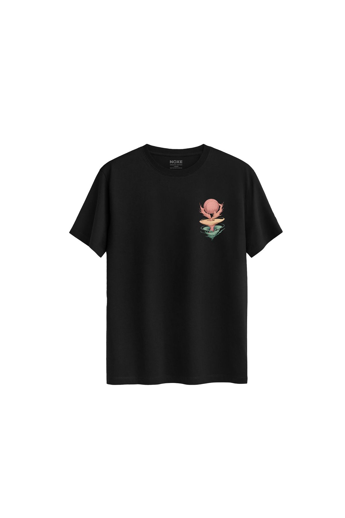 NOXE CLUB Axis Relax Regular Siyah T-Shirt