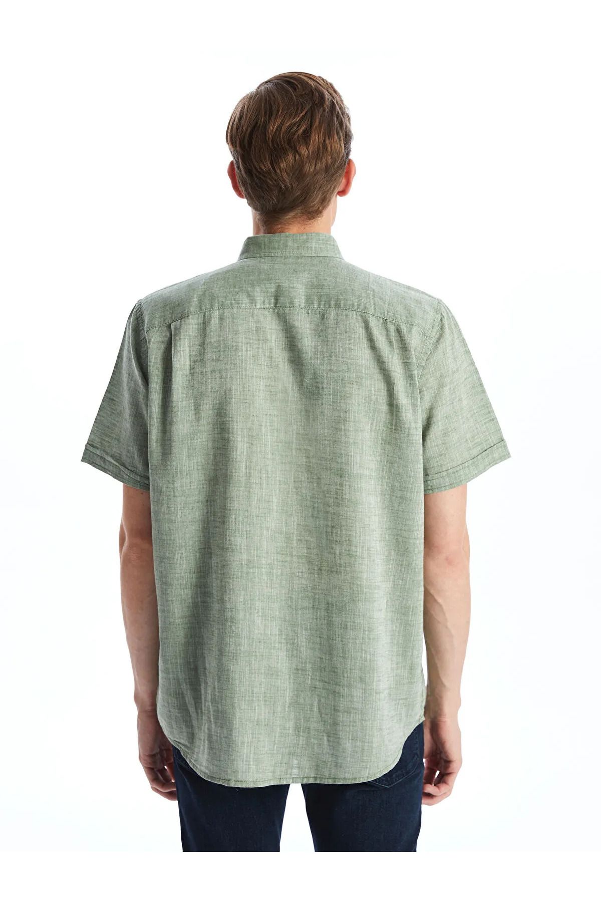 LC Waikiki-Ανδρικό πουκάμισο Regular Fit Linen Blend 2