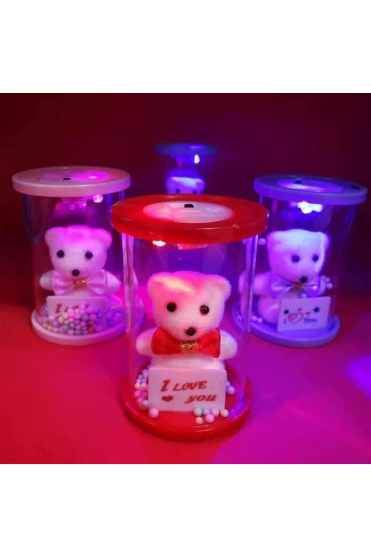 shop Işıklı Cam Fanus İçinde Ayıcık