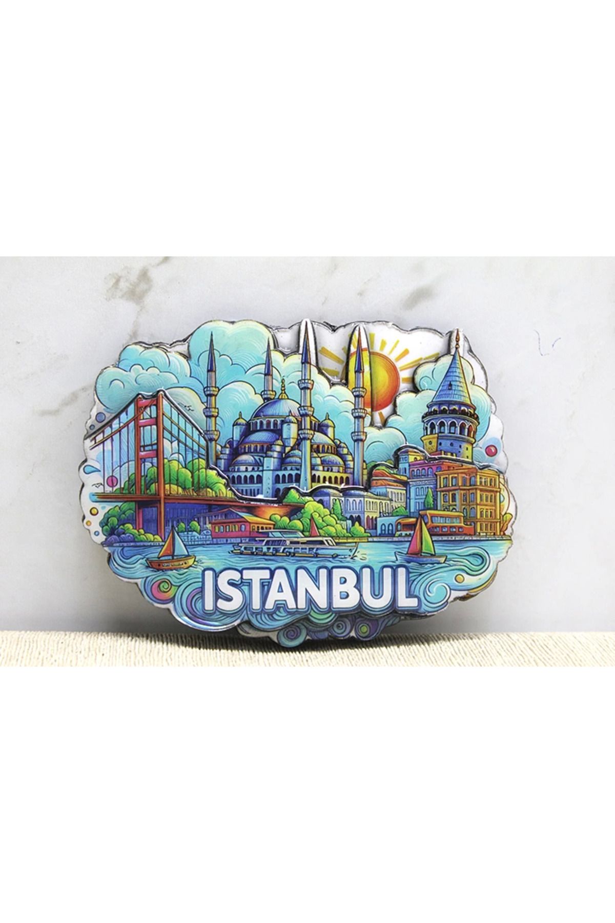YNT İthalat Ahşap İstanbul Temalı Magnet Alk4361
