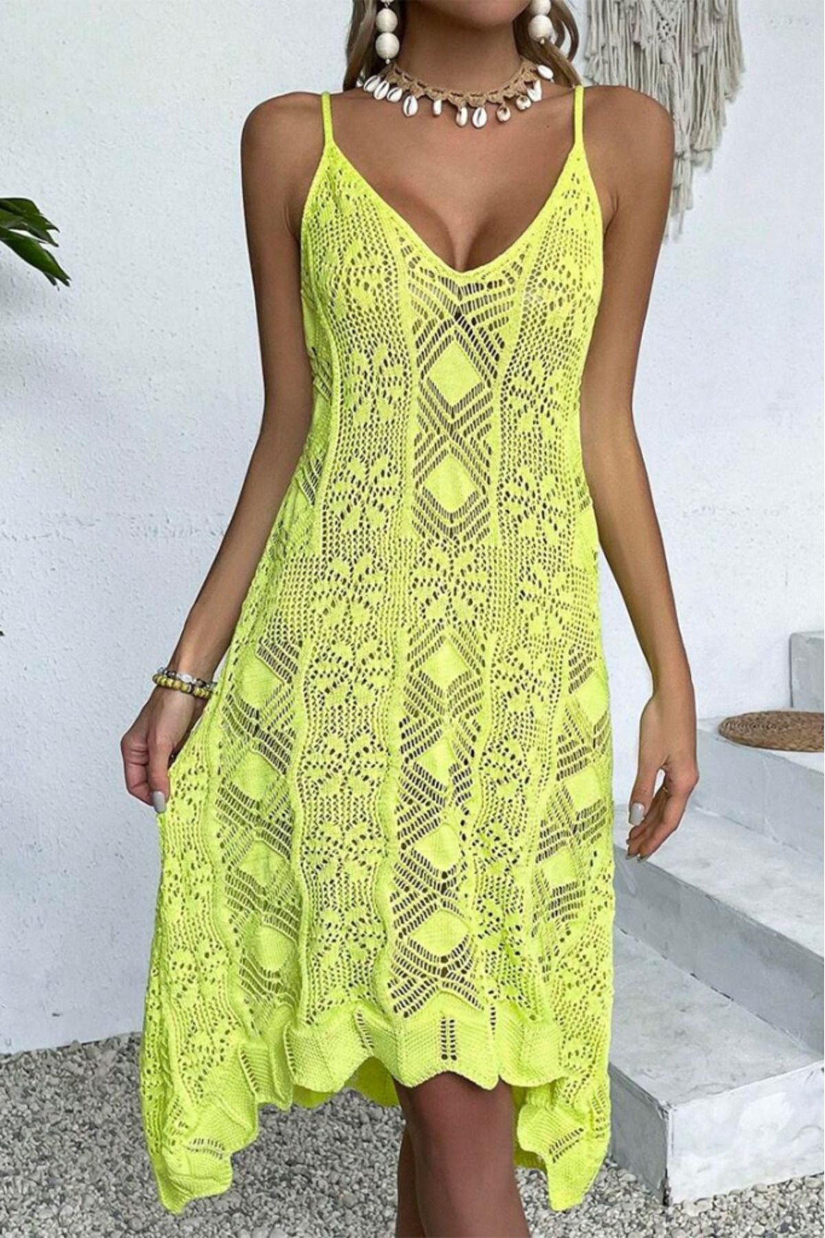 ETİLER COLLECTION Kadın Ince Askılı Triko Elbise